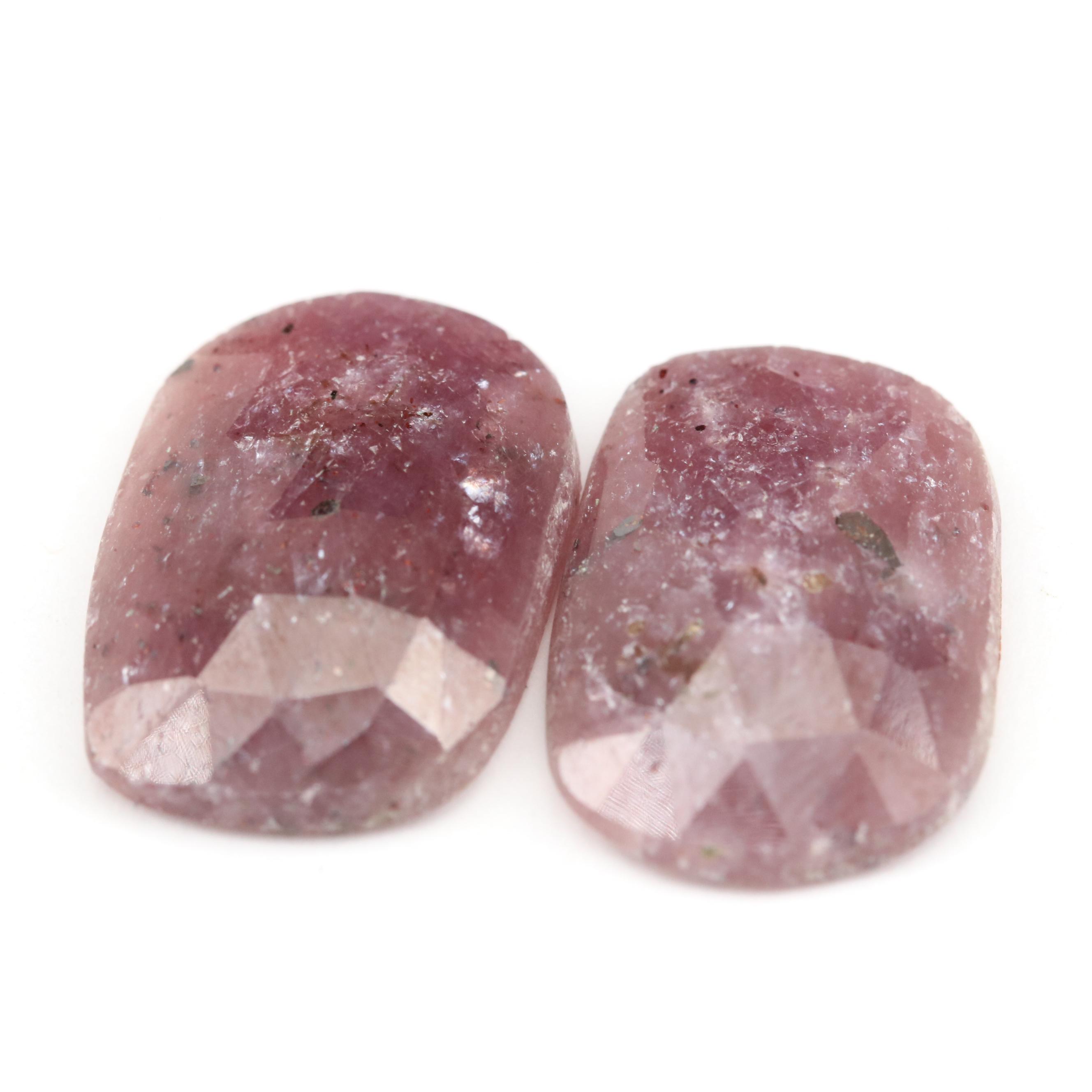 Loose  18.21 CTW Matched Pair Free Form Corundum