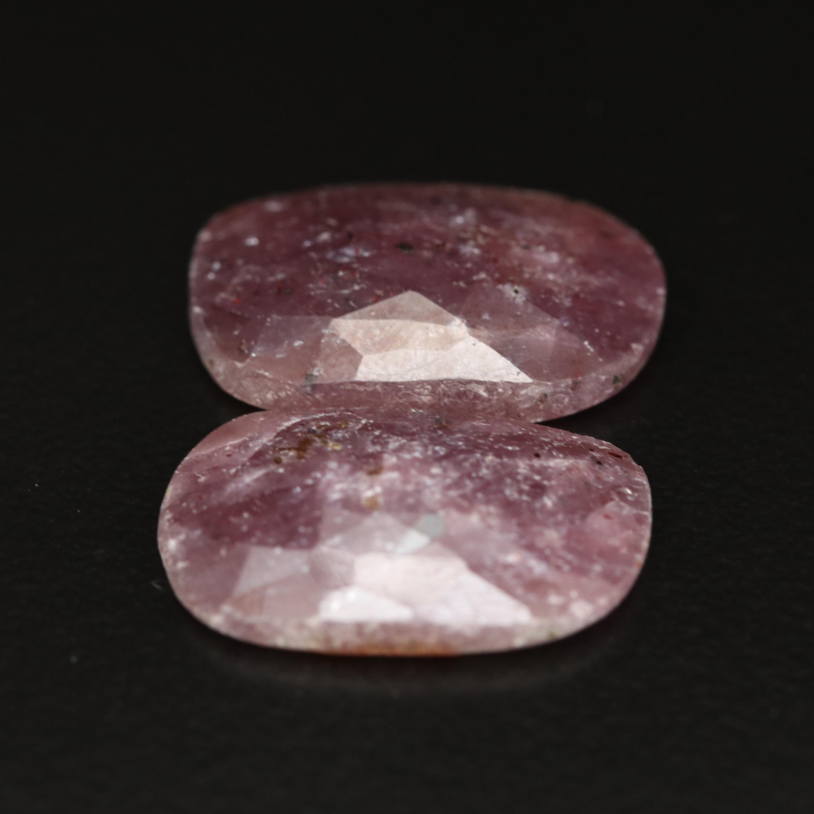 Loose  18.21 CTW Matched Pair Free Form Corundum