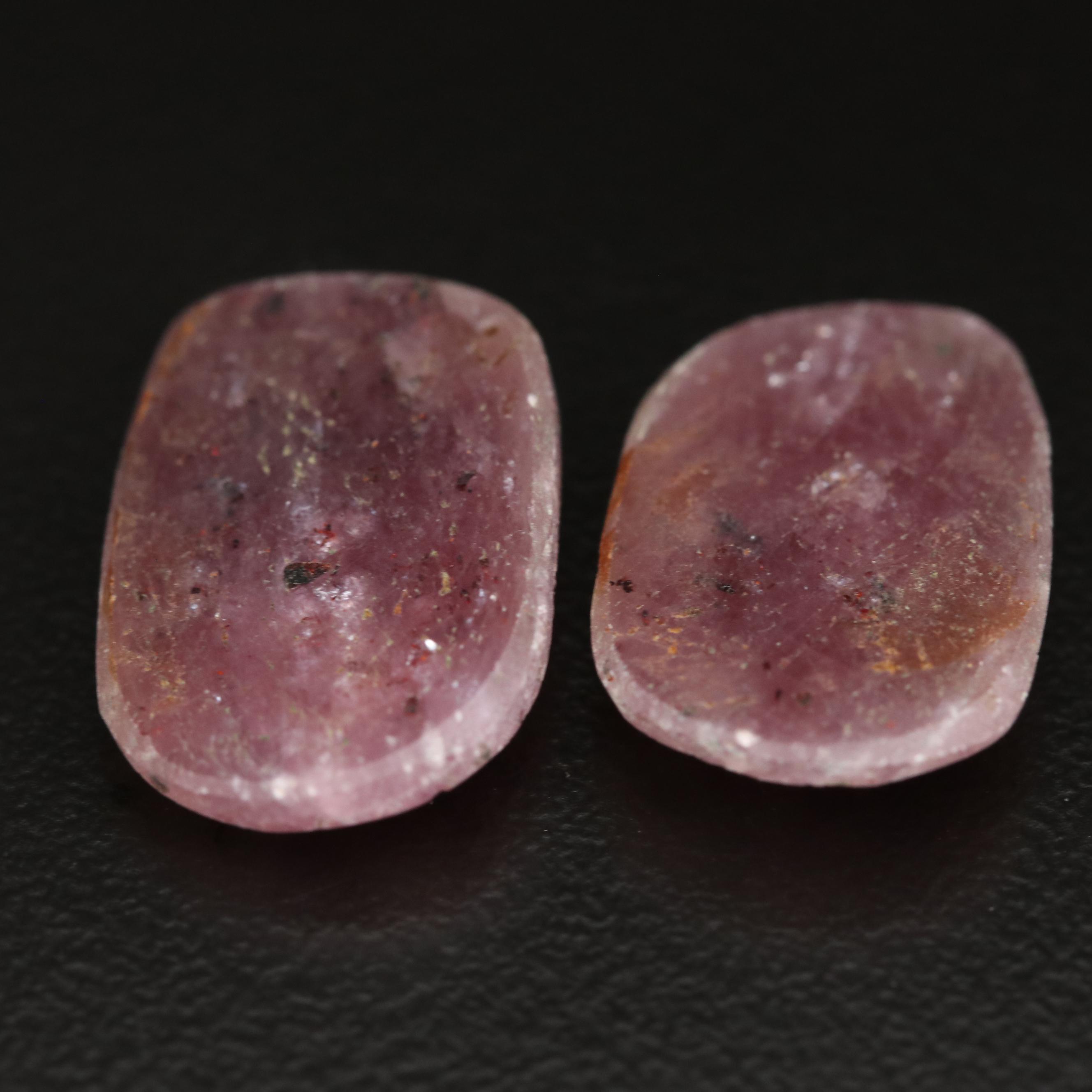 Loose  18.21 CTW Matched Pair Free Form Corundum