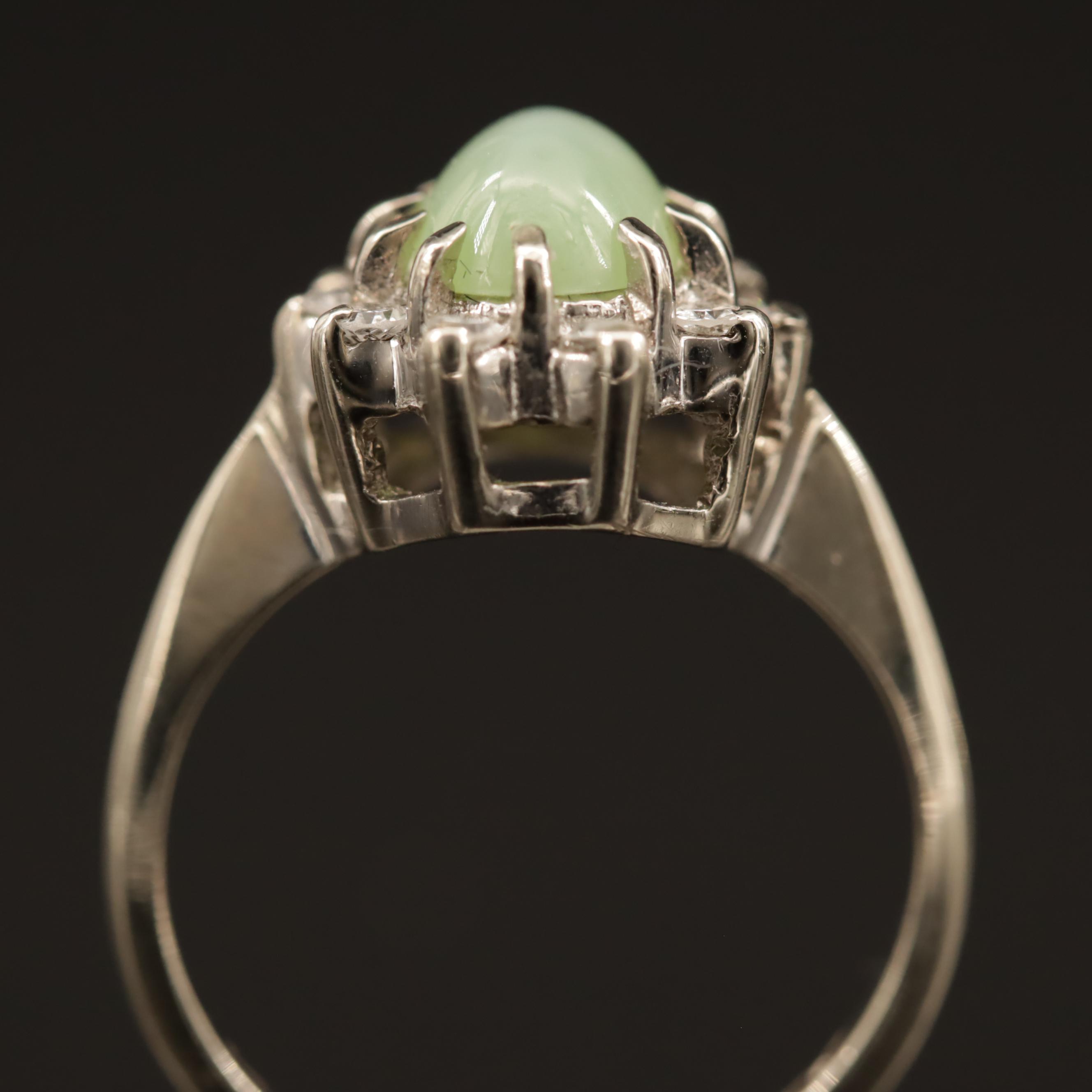 14K Linde Star Sapphire Ring with Diamonds