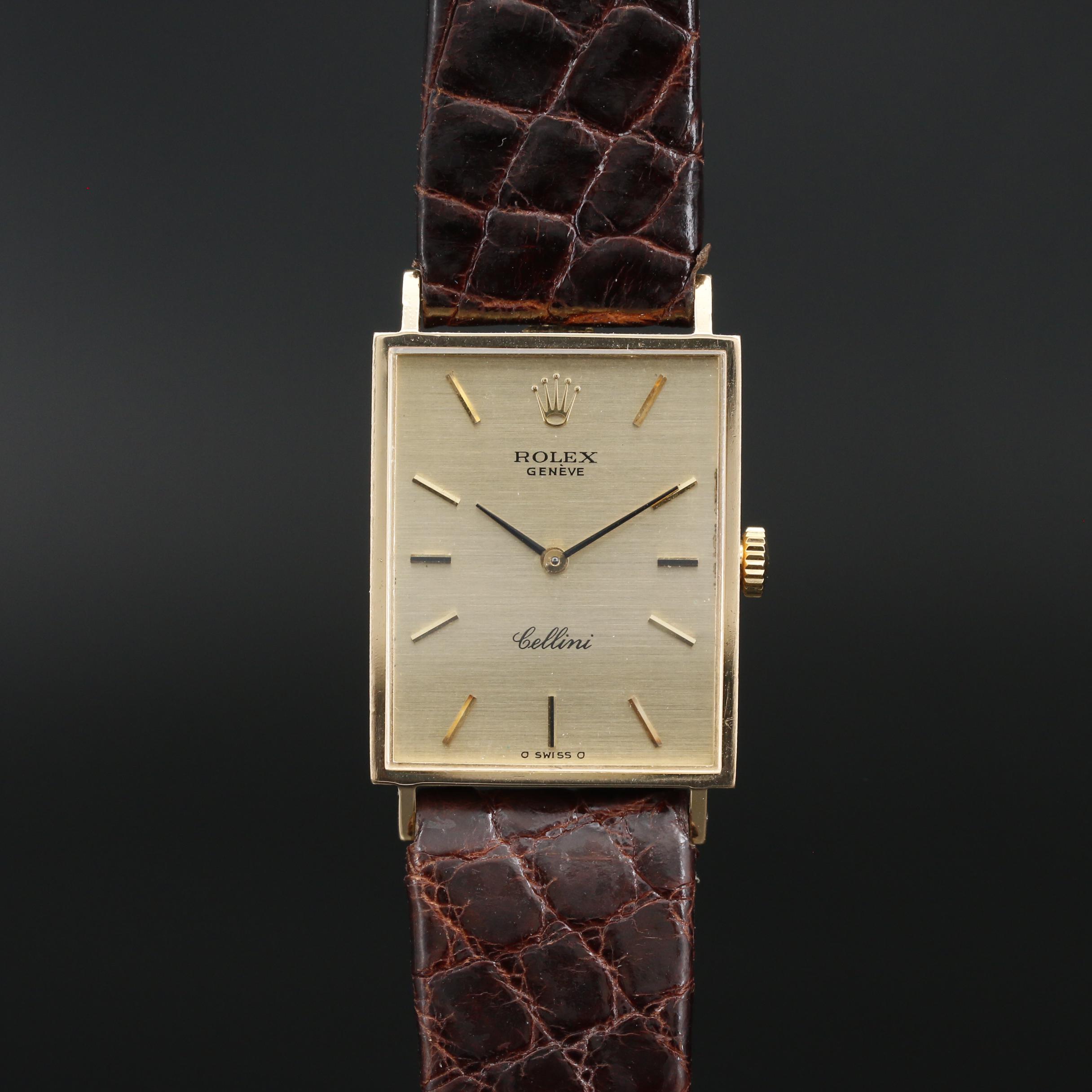 1974 Rolex "Cellini" 18K Gold Stem Wind Watch