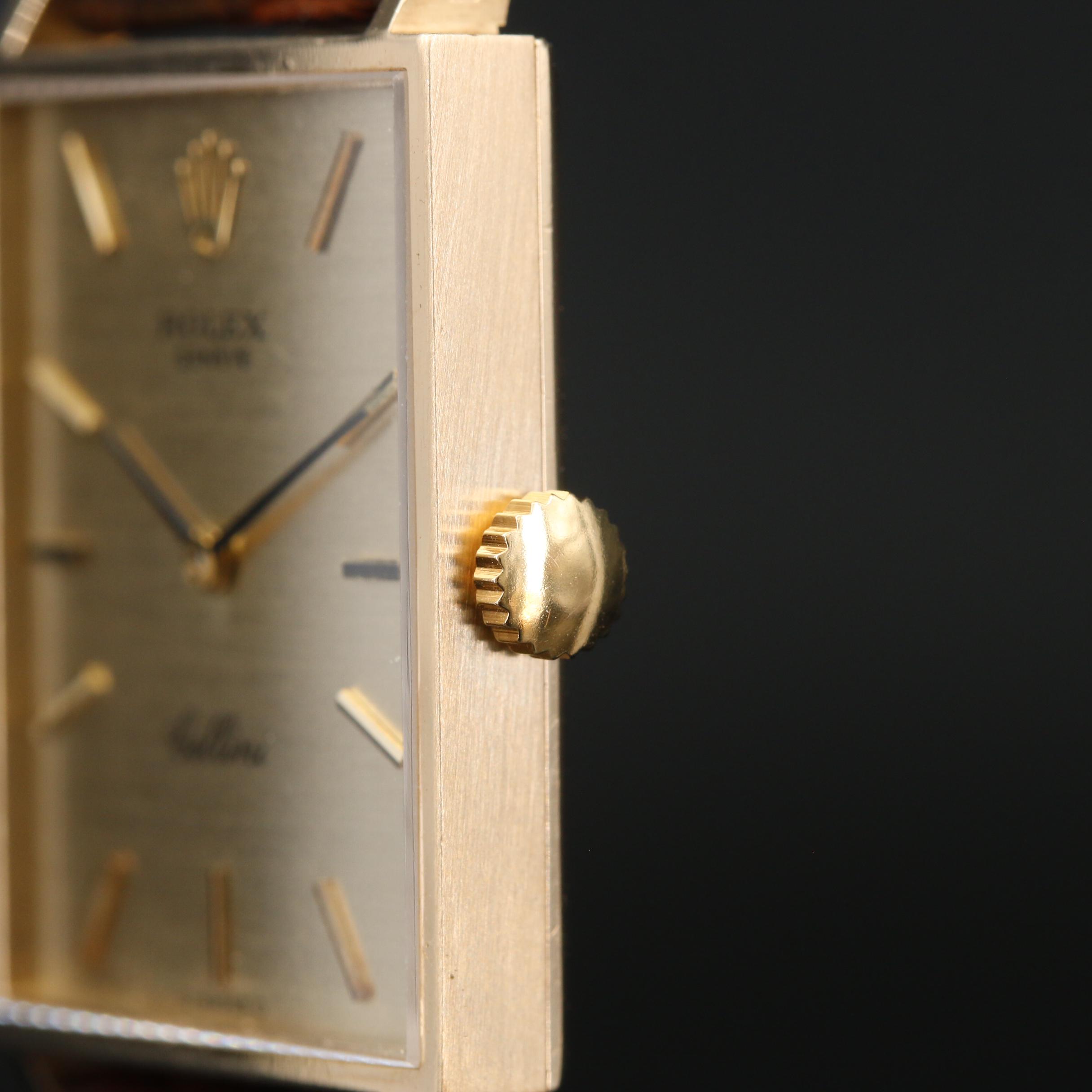 1974 Rolex "Cellini" 18K Gold Stem Wind Watch
