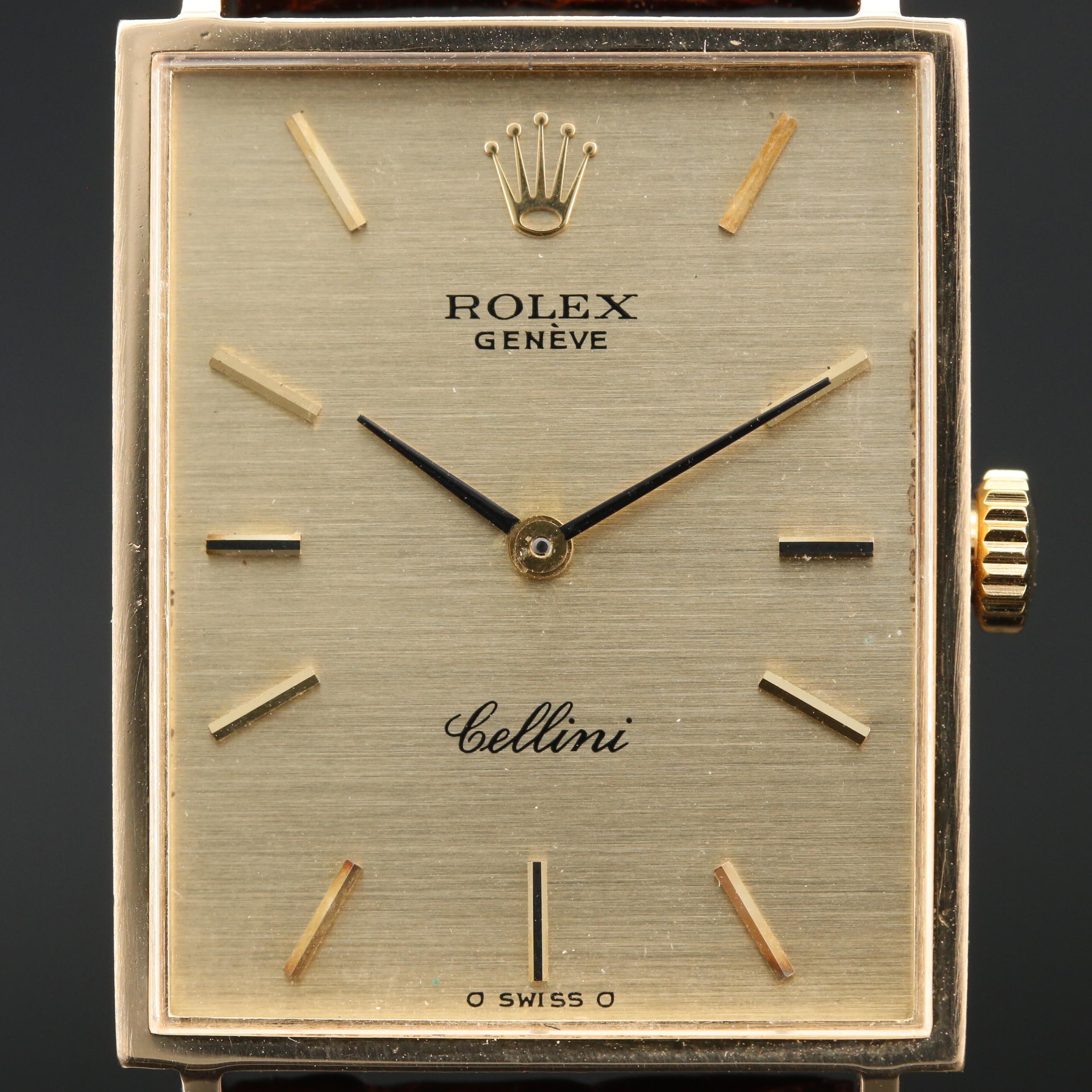 1974 Rolex "Cellini" 18K Gold Stem Wind Watch