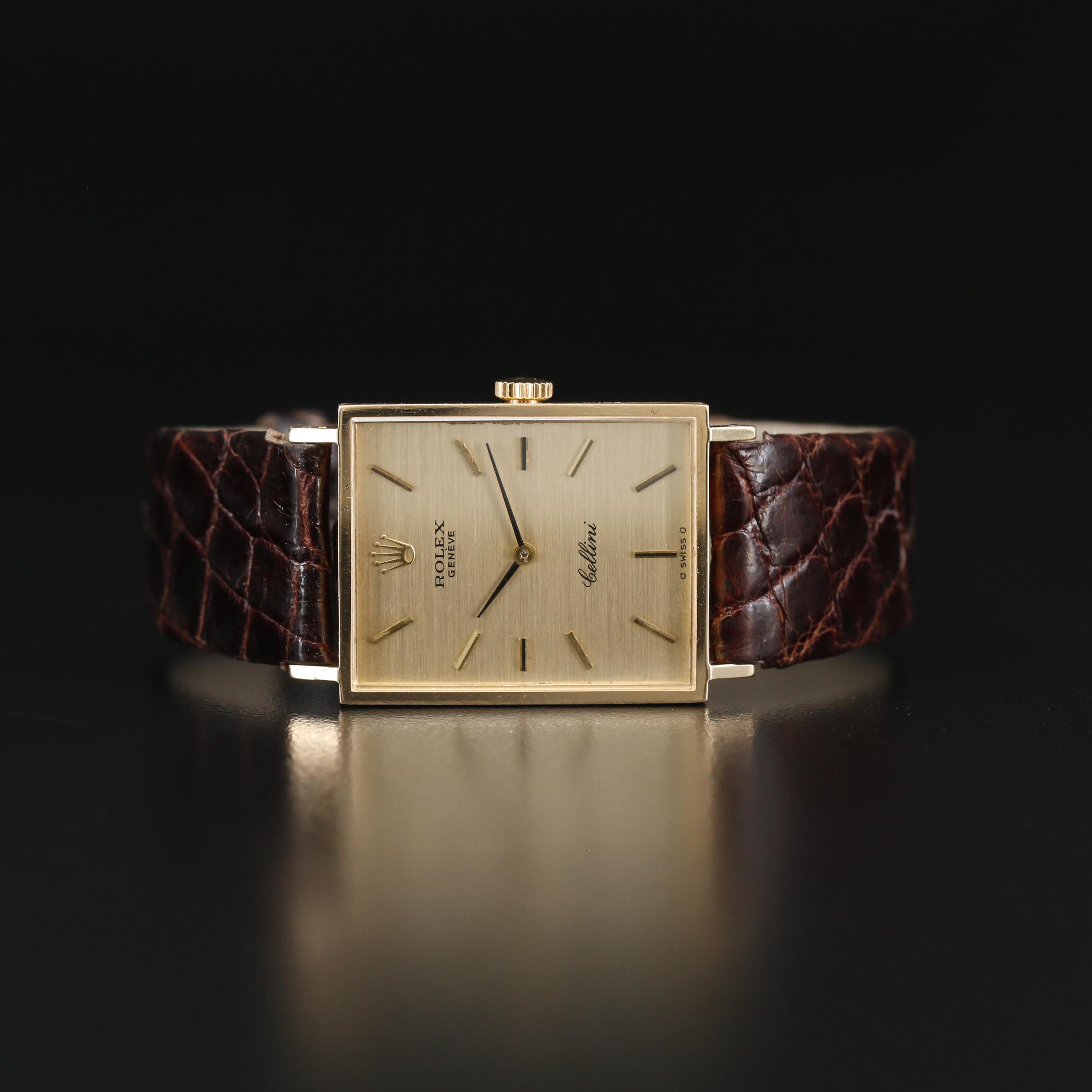 1974 Rolex "Cellini" 18K Gold Stem Wind Watch