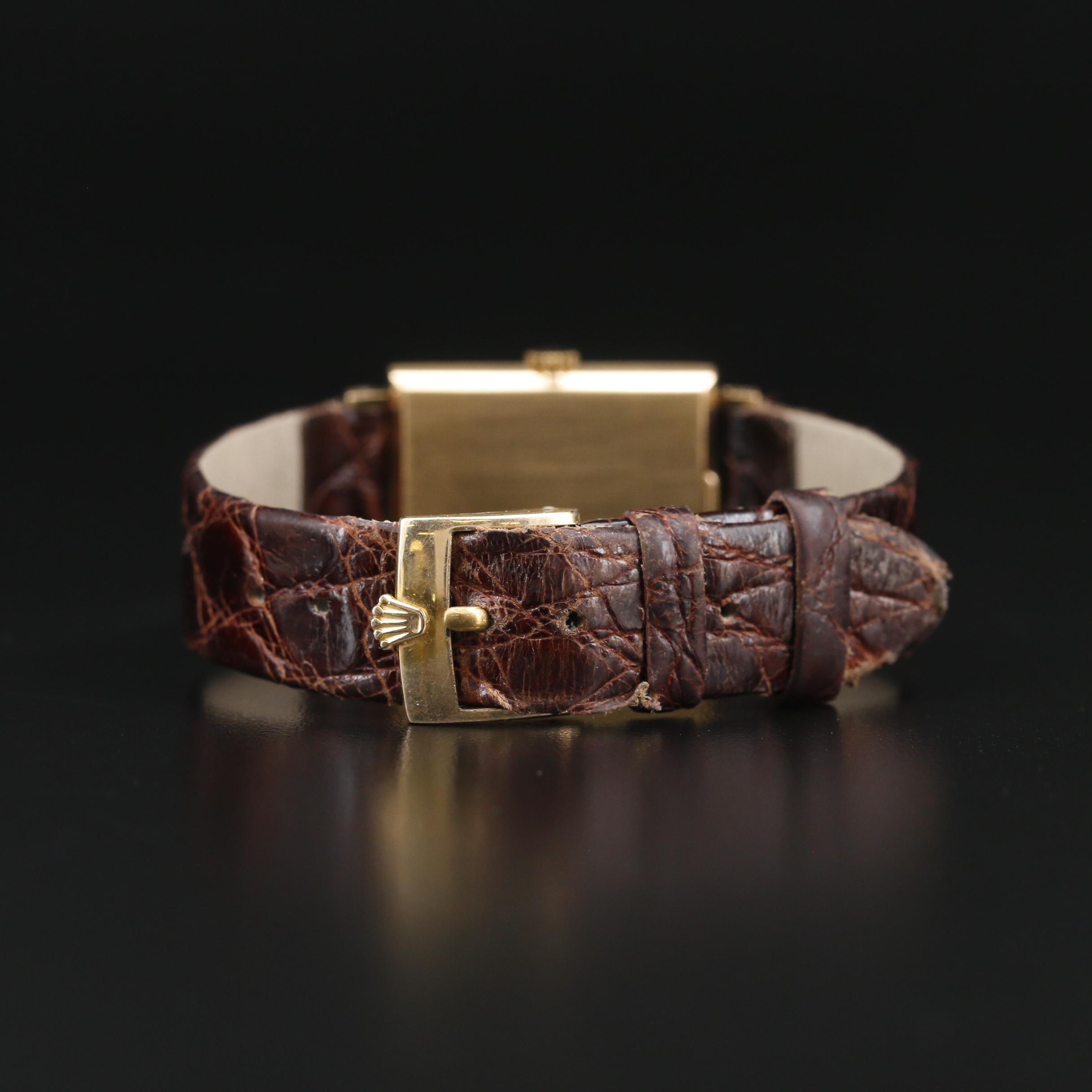 1974 Rolex "Cellini" 18K Gold Stem Wind Watch