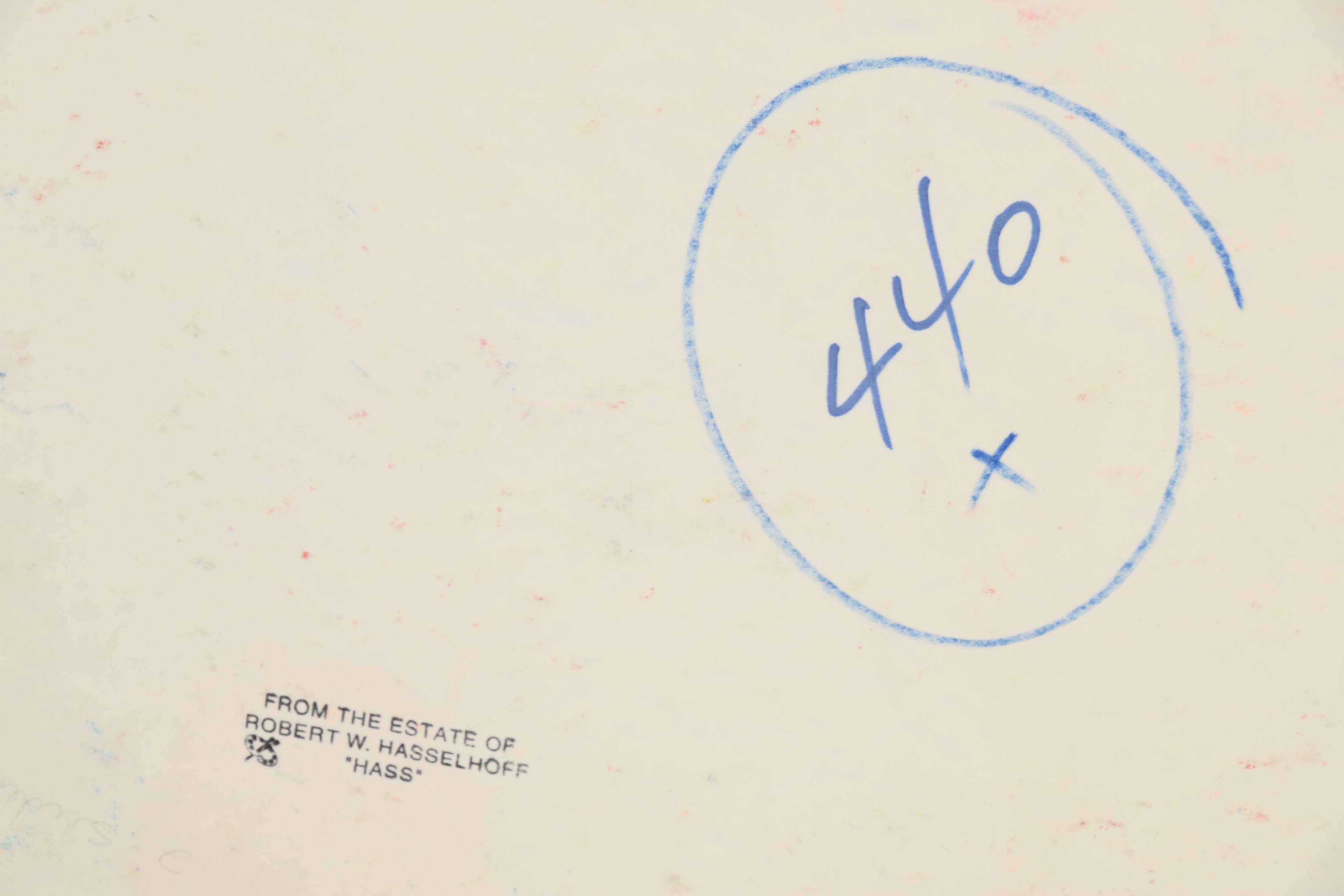 Robert W. Hasselhoff Abstract Figural Mixed Media Painting