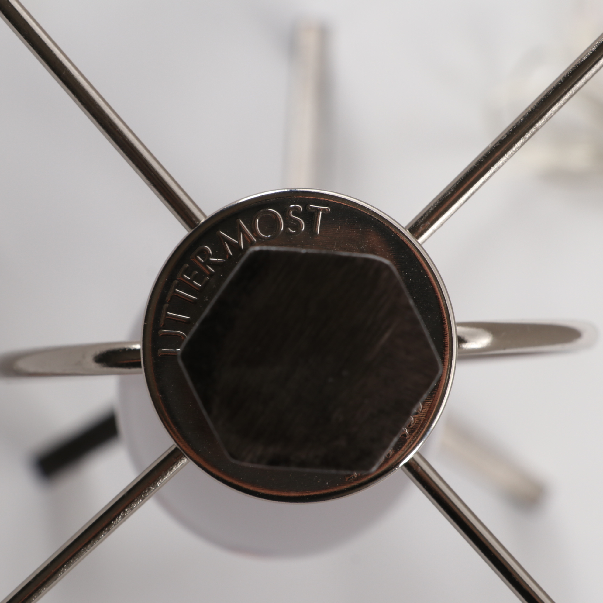 Hammered Metal and Marble Side Table with Modern Steel Table Lamp