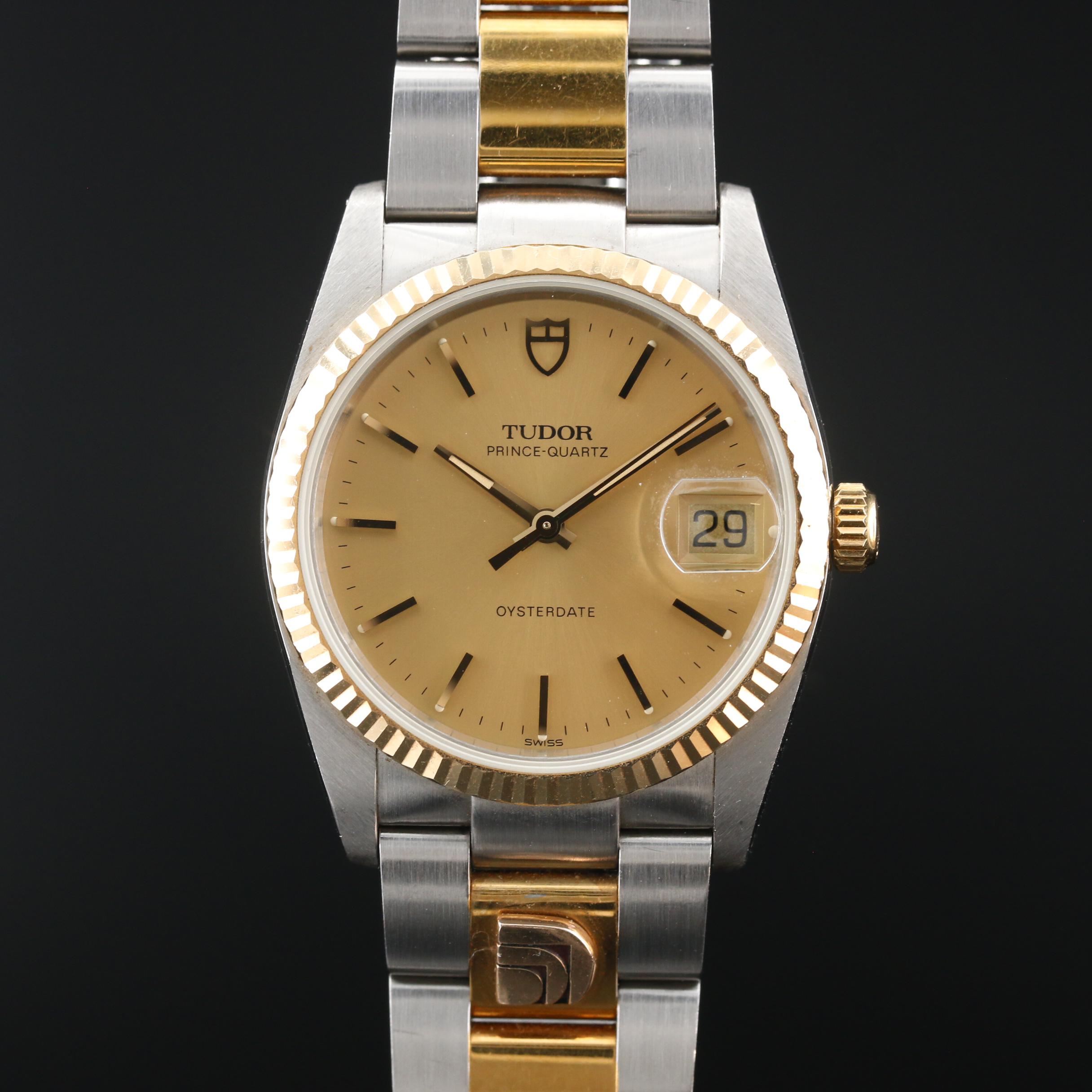 Tudor Prince 18K and Stainless Steel Quartz Award Watch
