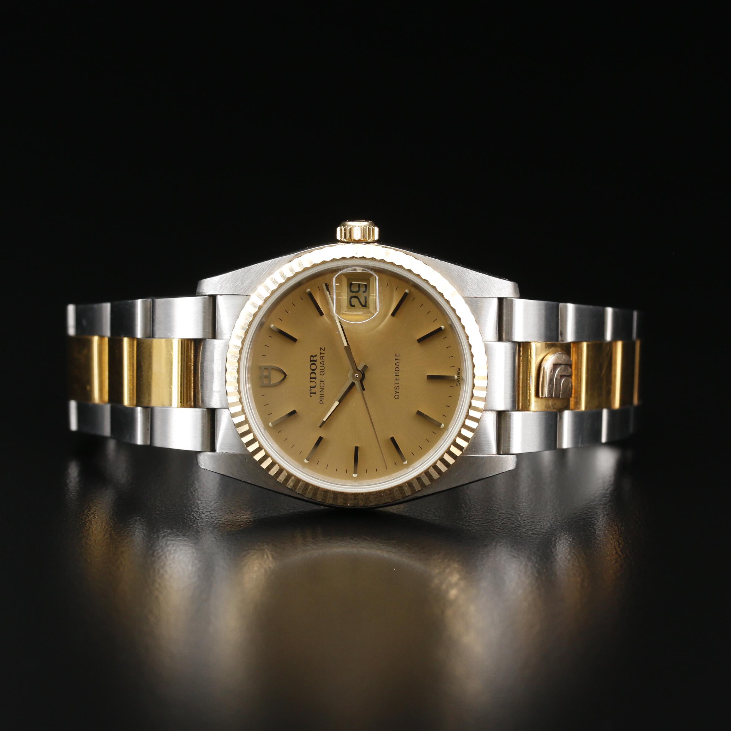 Tudor Prince 18K and Stainless Steel Quartz Award Watch