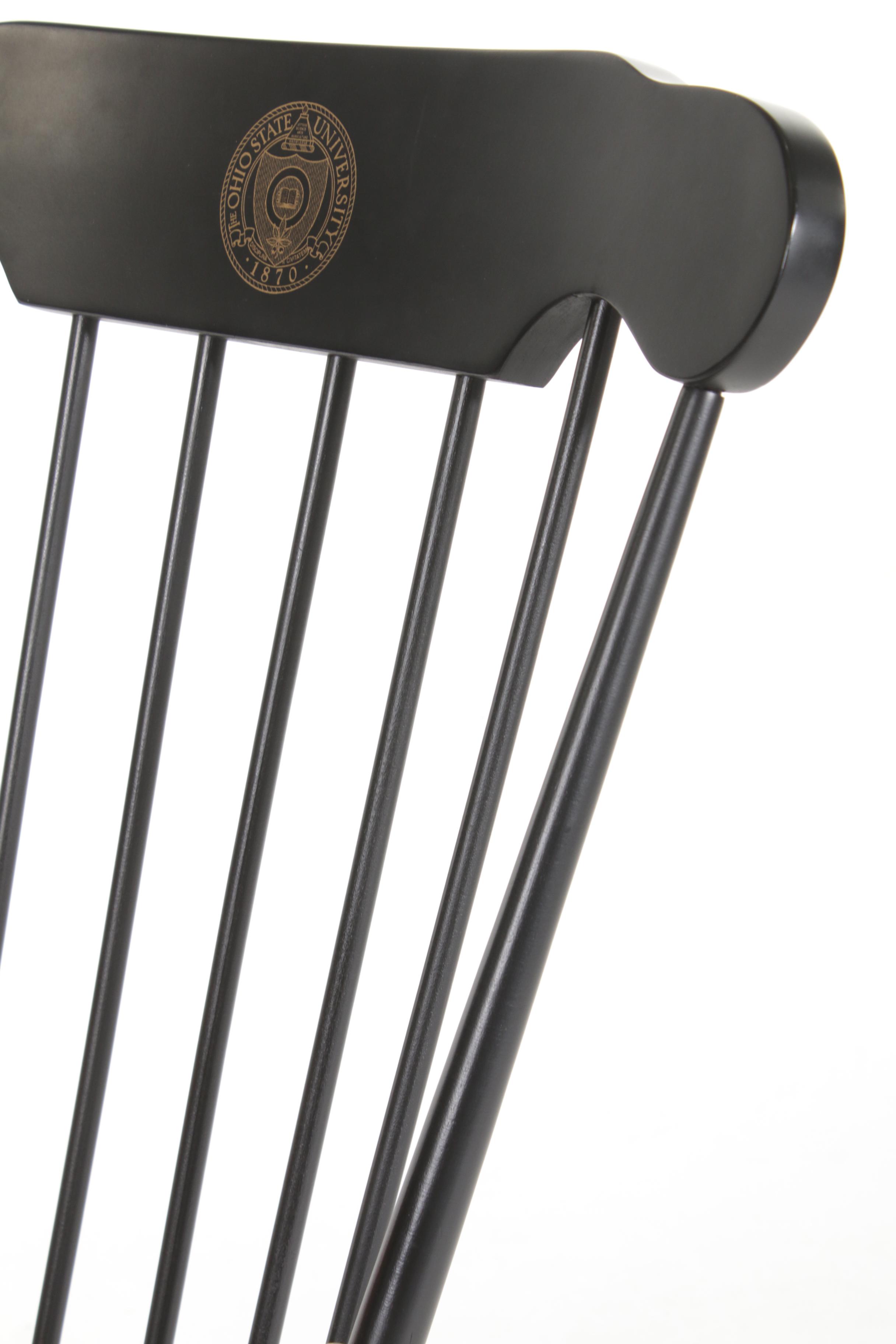 Boone Industries Ohio State University Cherry and Ebonized Wood Rocking Chair