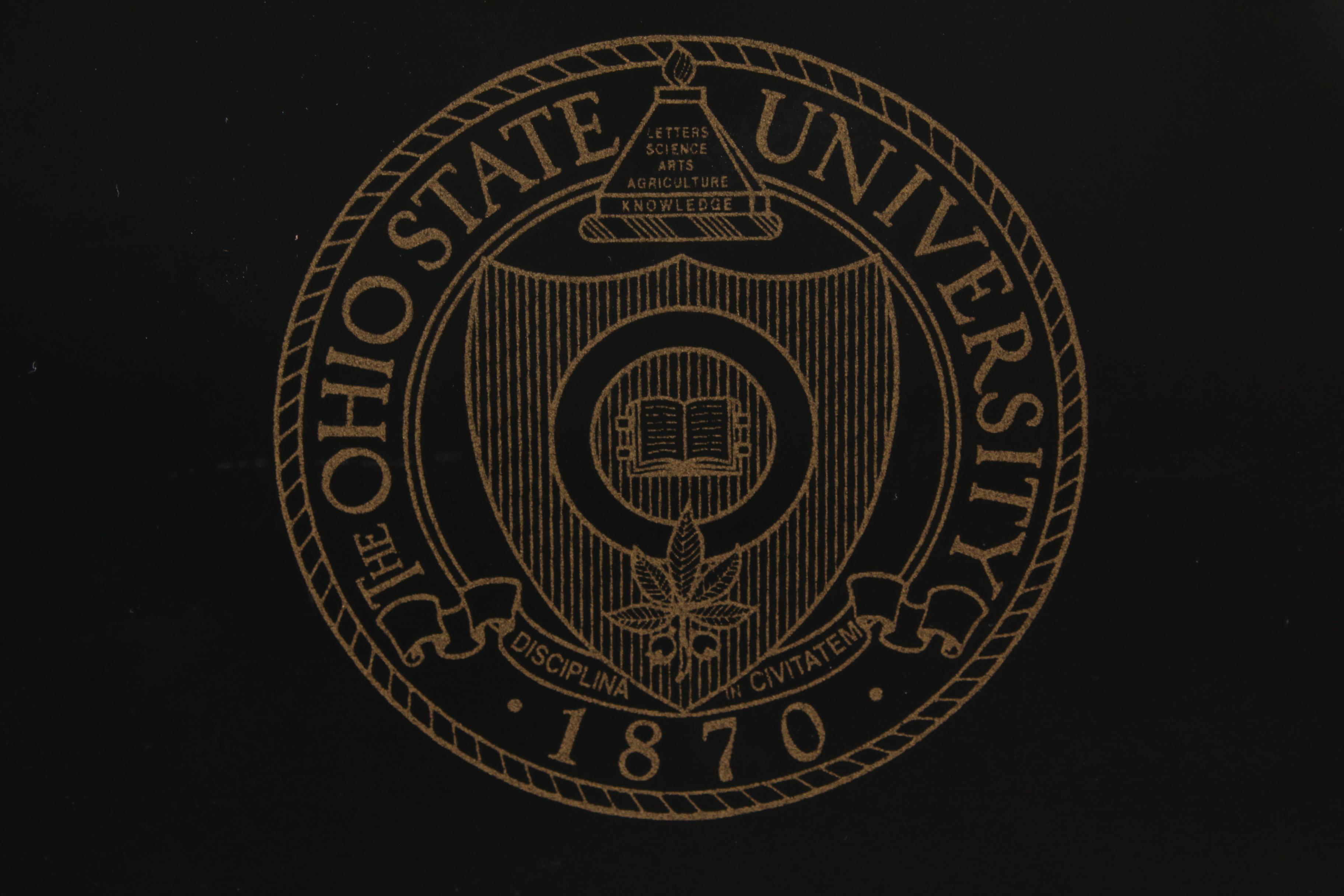 Boone Industries Ohio State University Cherry and Ebonized Wood Rocking Chair