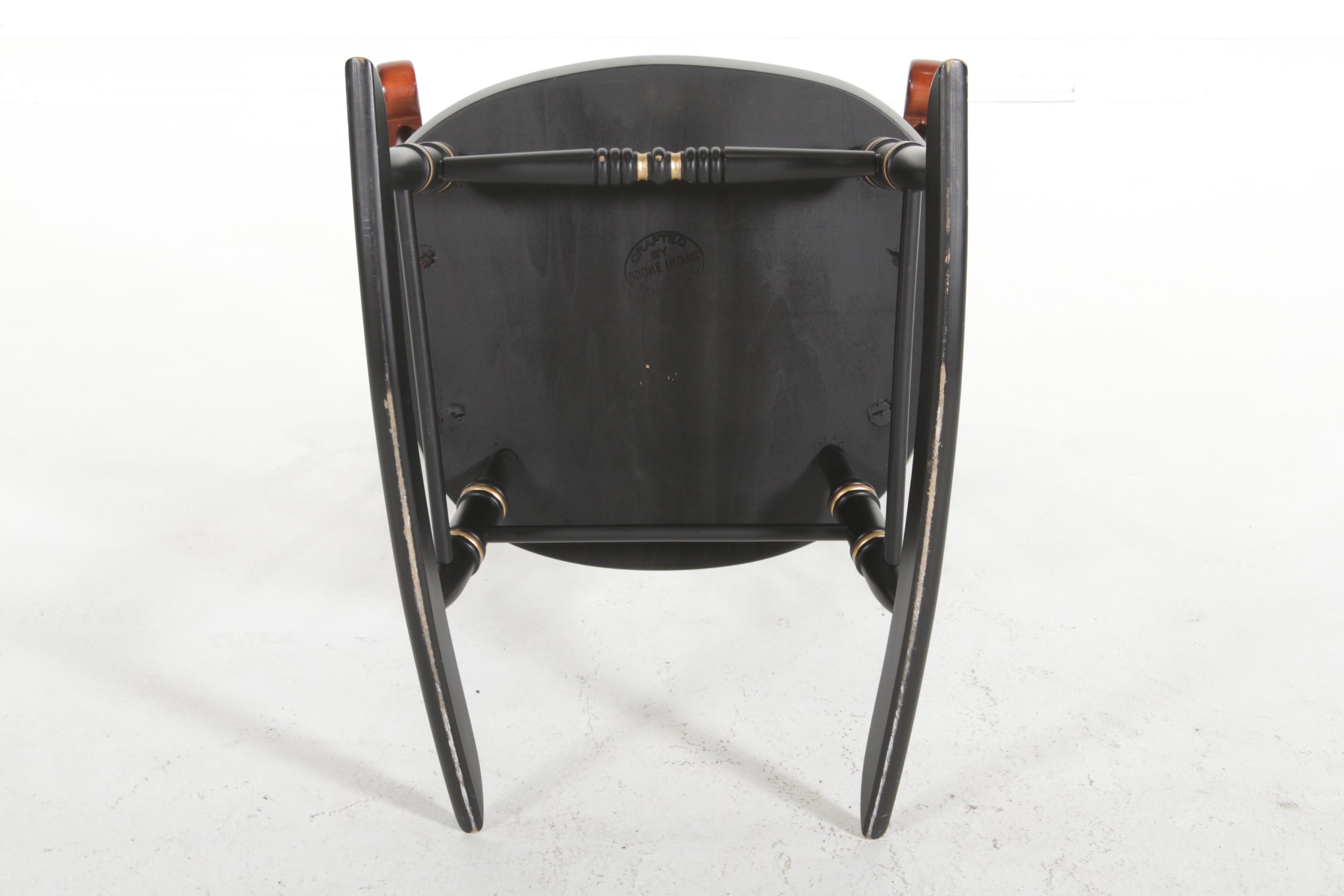 Boone Industries Ohio State University Cherry and Ebonized Wood Rocking Chair