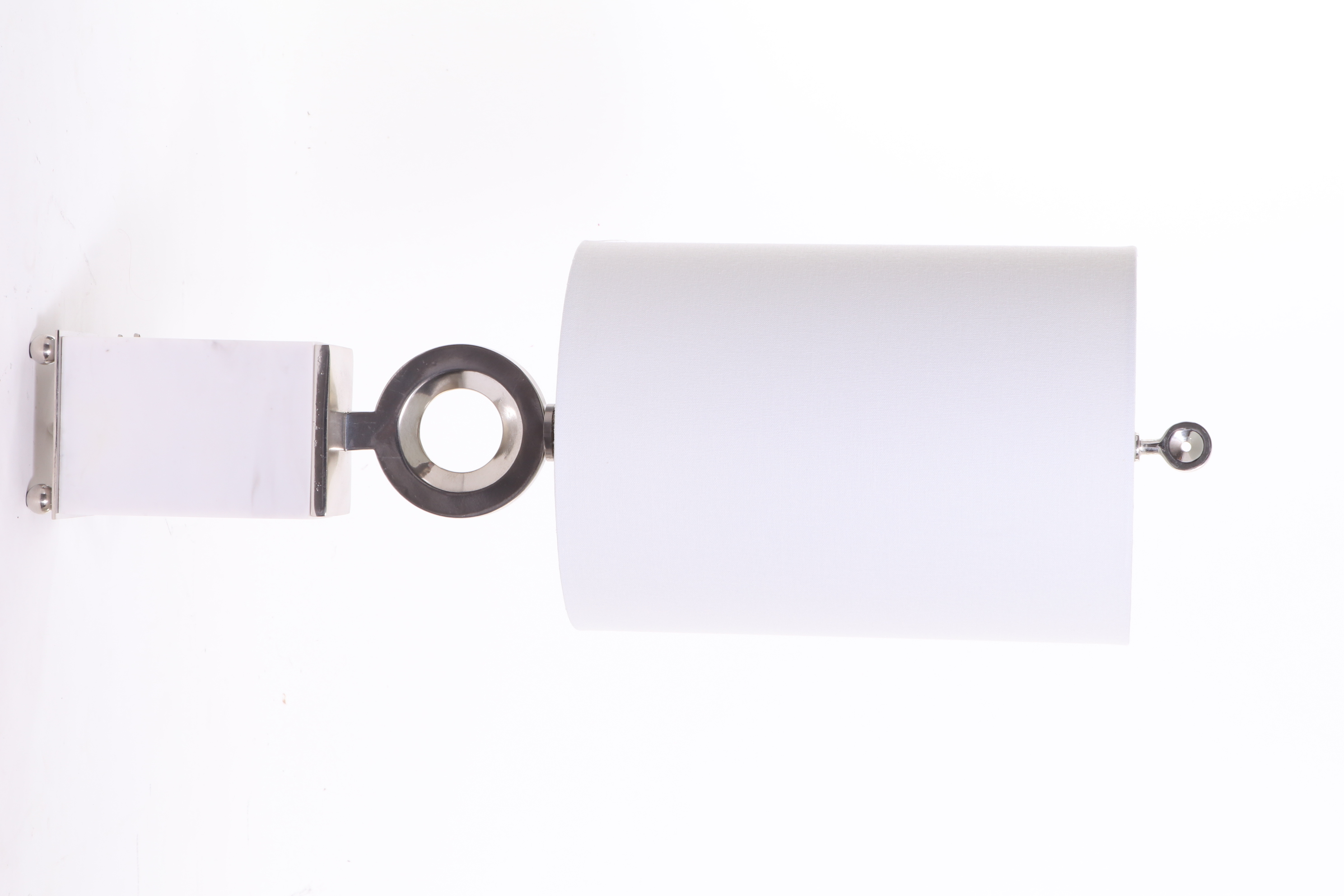 Modern Marbleized Table Lamps with Fabric Shades