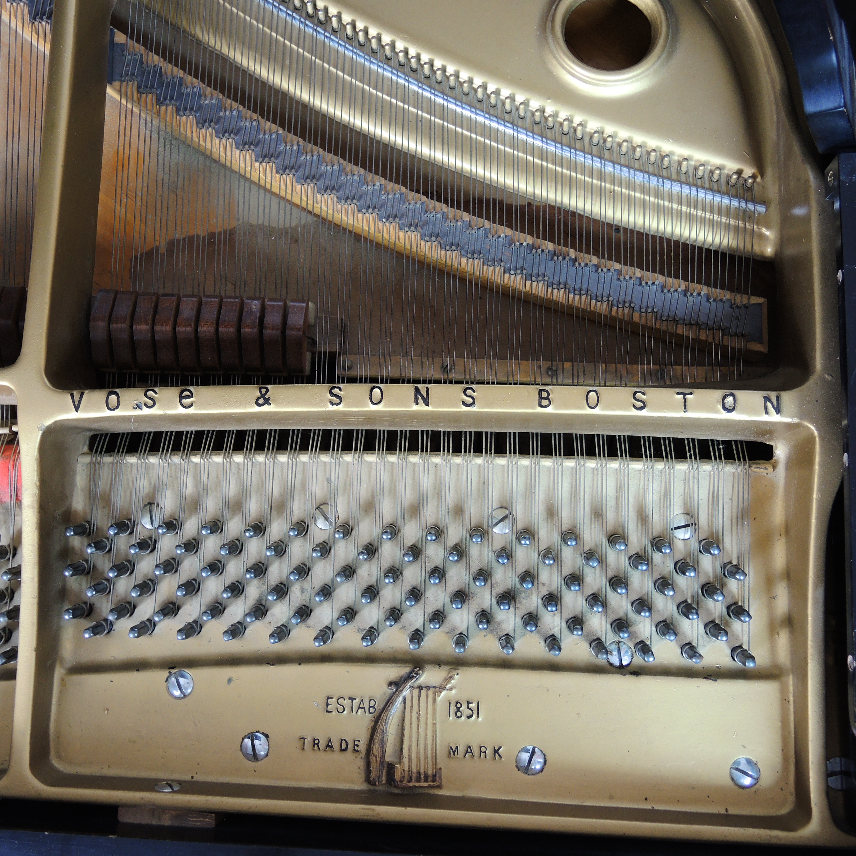 Vose & Sons Baby Grand Piano with Bench, Mid to Late 20th Century