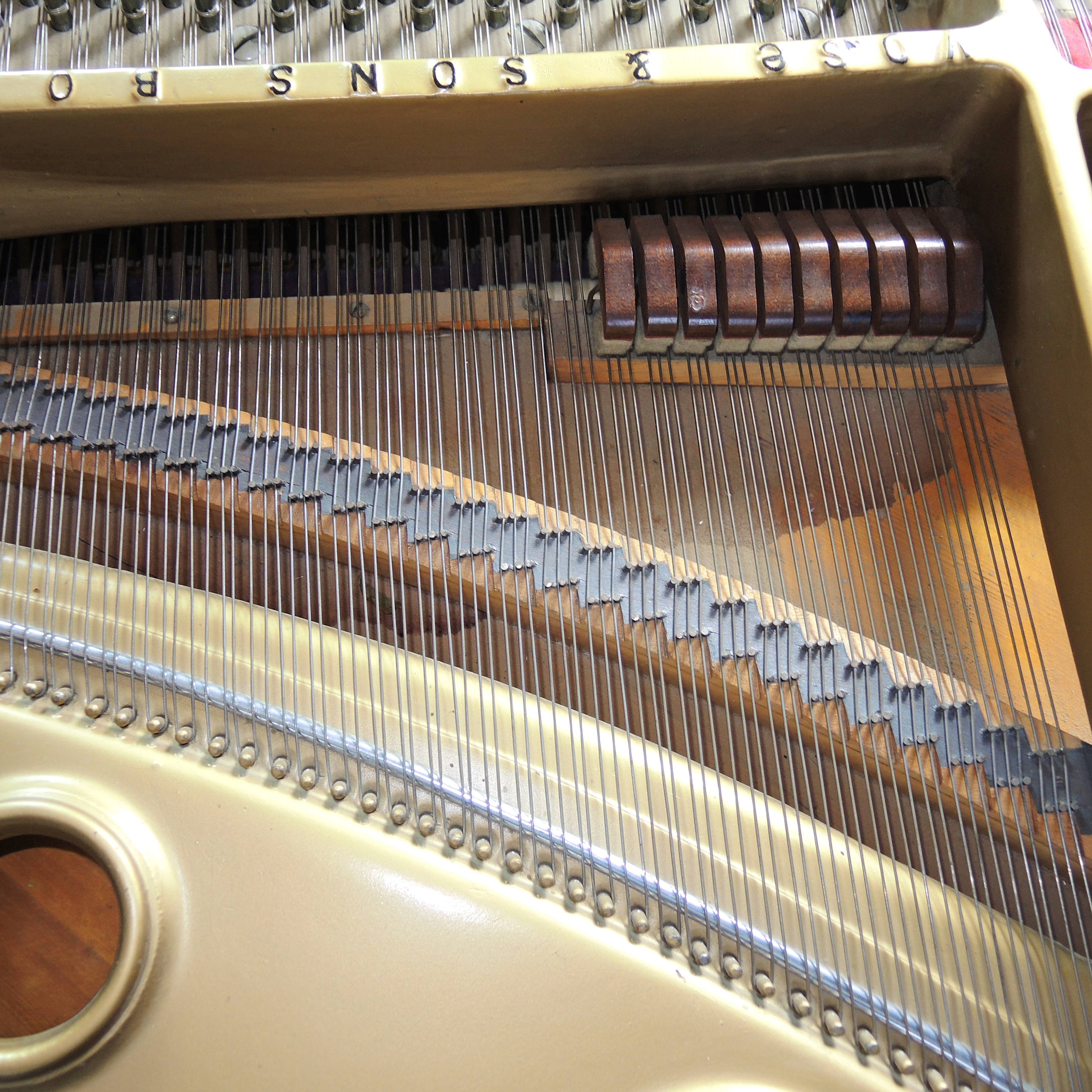 Vose & Sons Baby Grand Piano with Bench, Mid to Late 20th Century