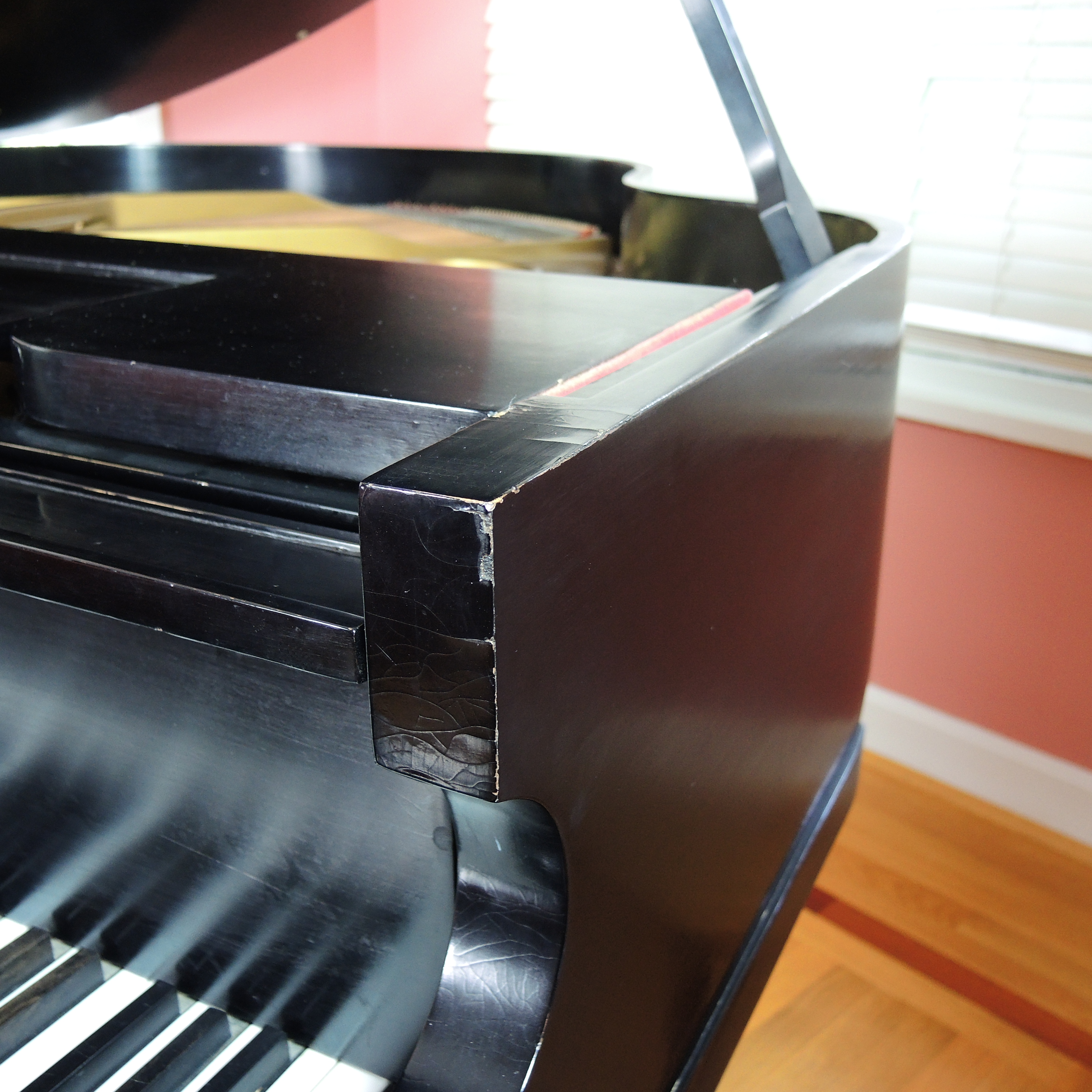Vose & Sons Baby Grand Piano with Bench, Mid to Late 20th Century