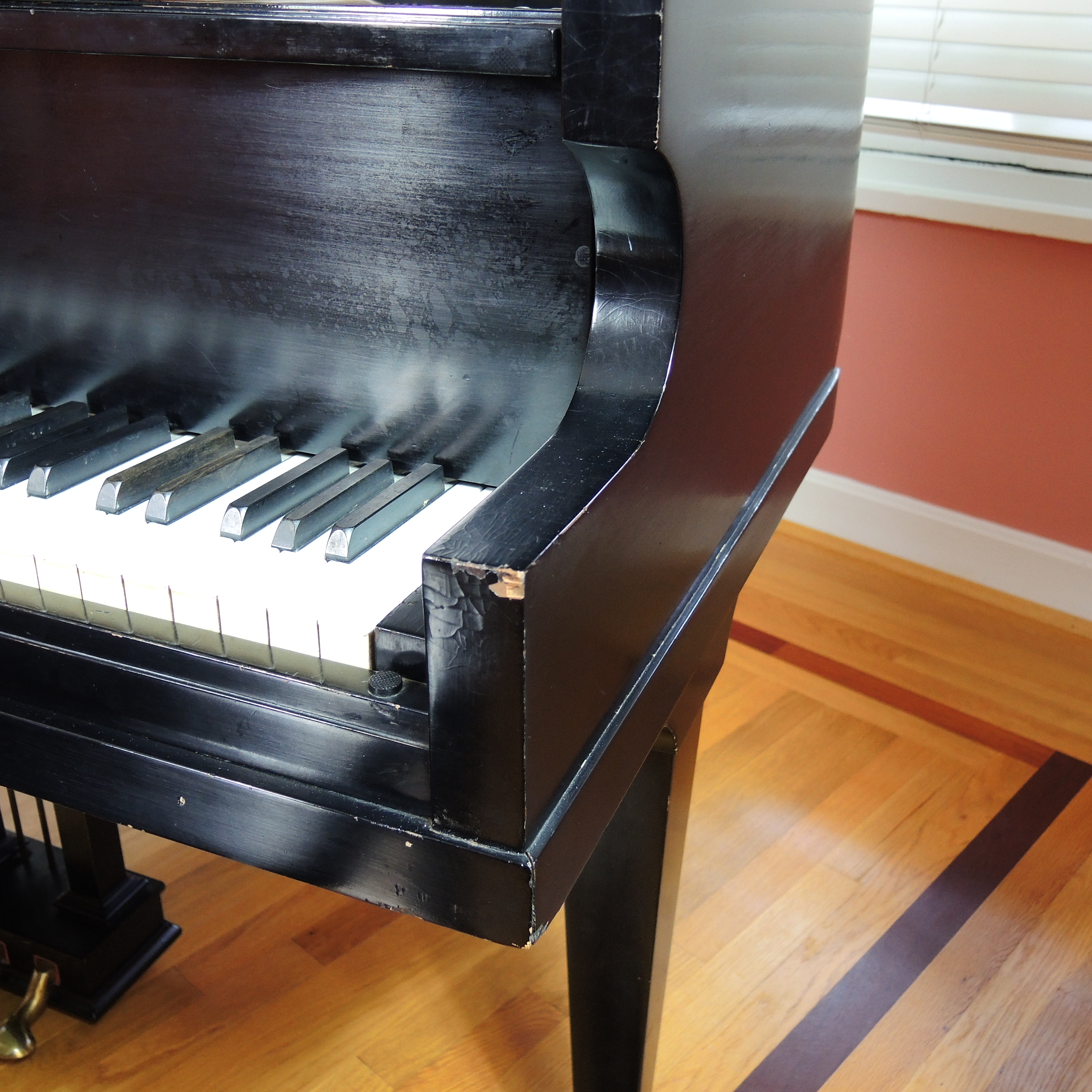 Vose & Sons Baby Grand Piano with Bench, Mid to Late 20th Century