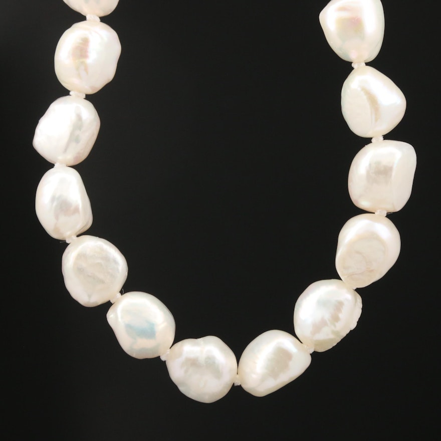 Endless Stand of Knotted Pearls Necklace
