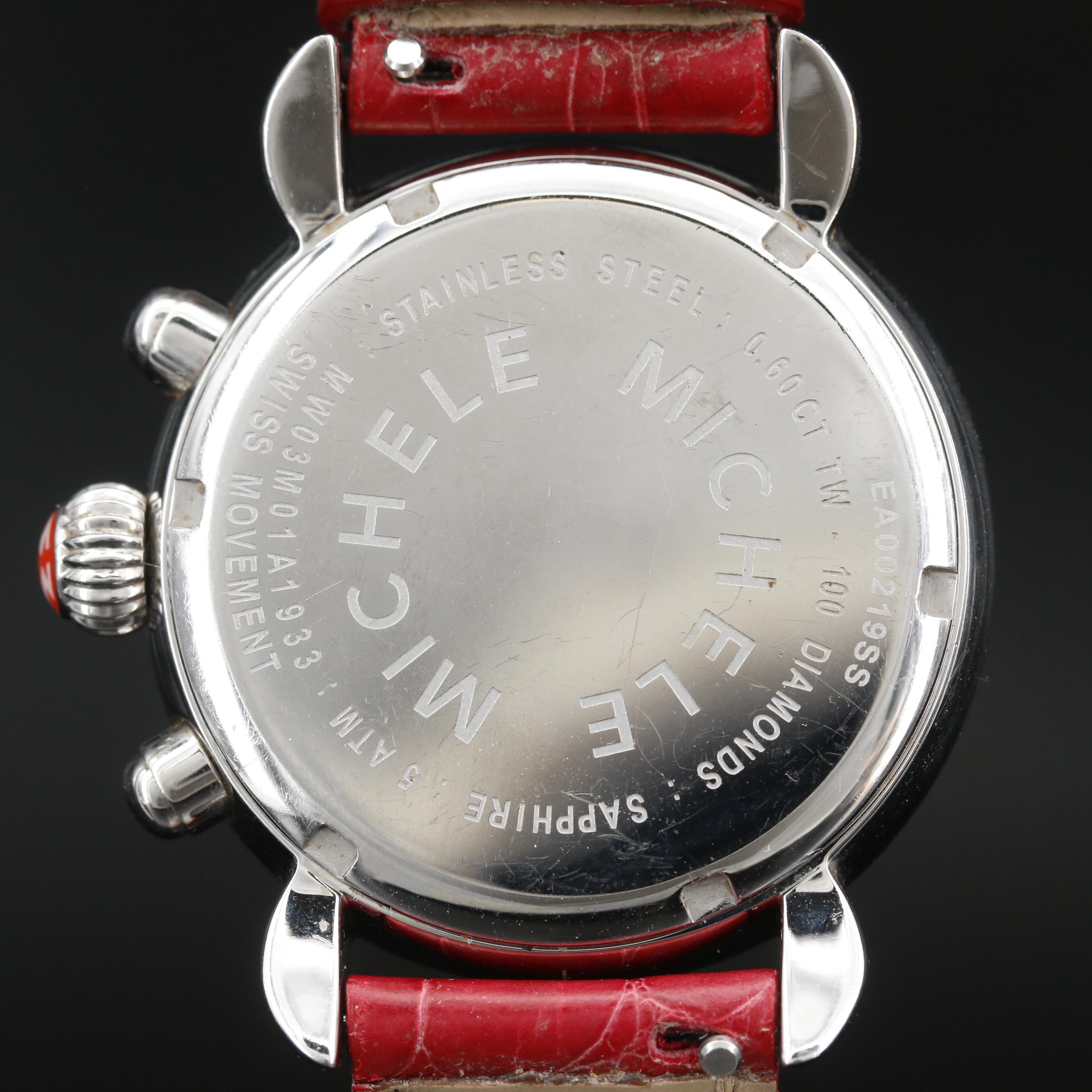 Michele "CSX Carousel" Diamond and Stainless Steel Chronograph Watch