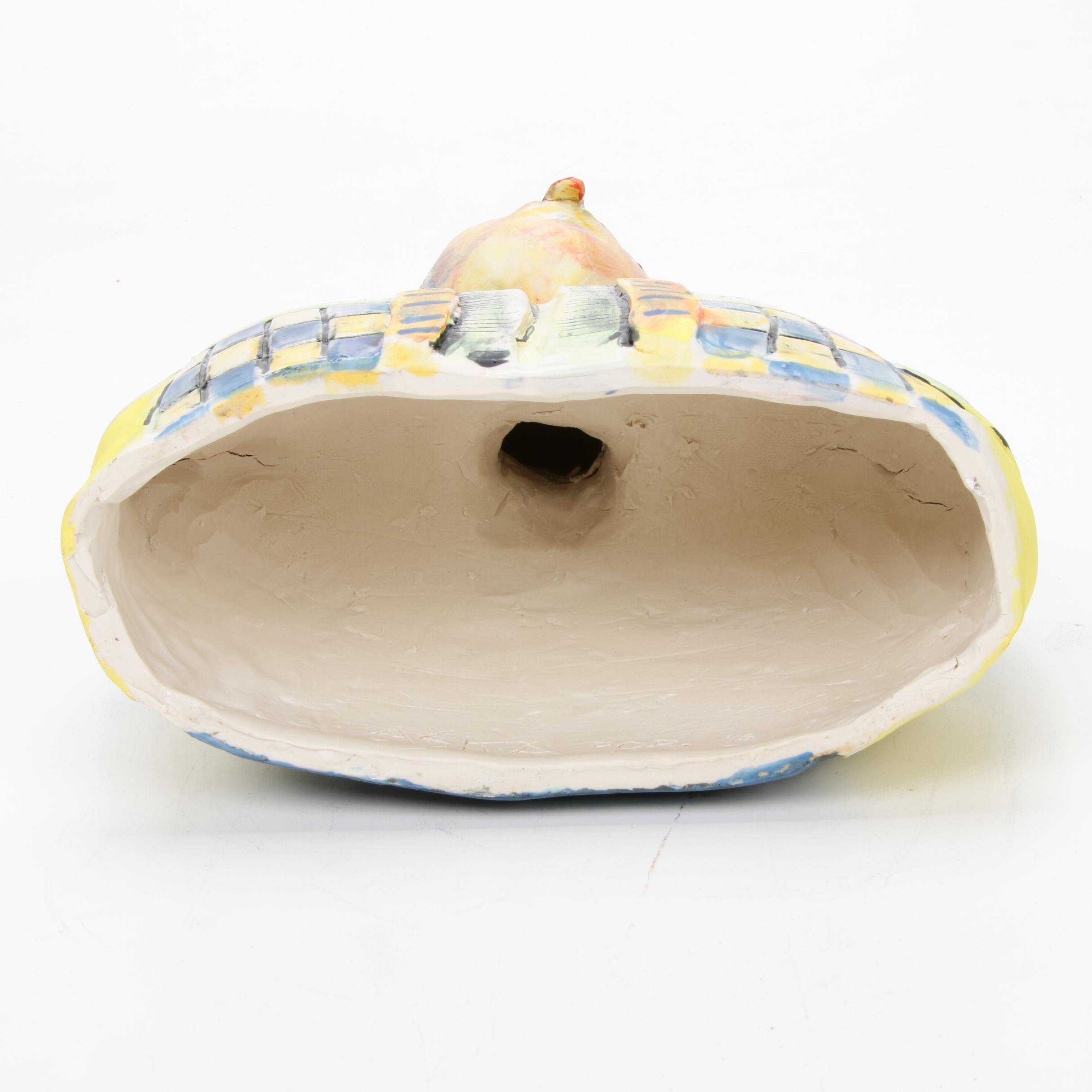 Sandra Aska Hand-Painted Ceramic Sculpture "Elvis Impersonator", 2016