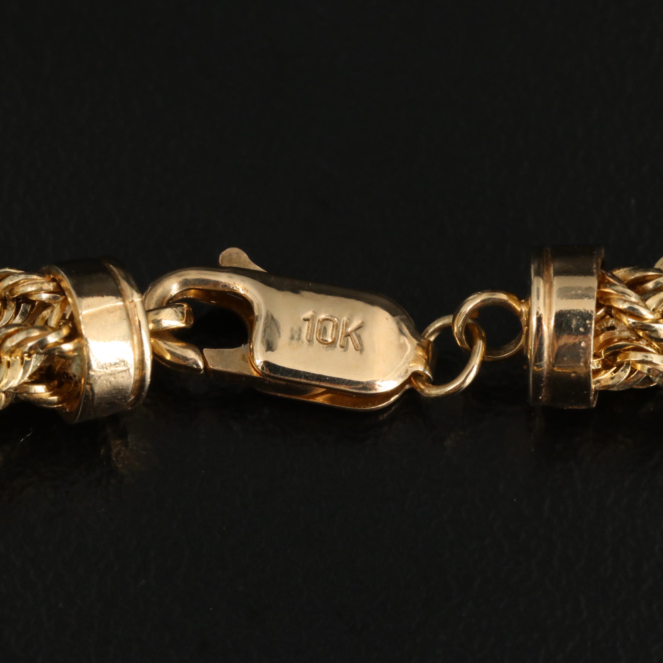 10K Multi-Strand French Rope Lariat Necklace