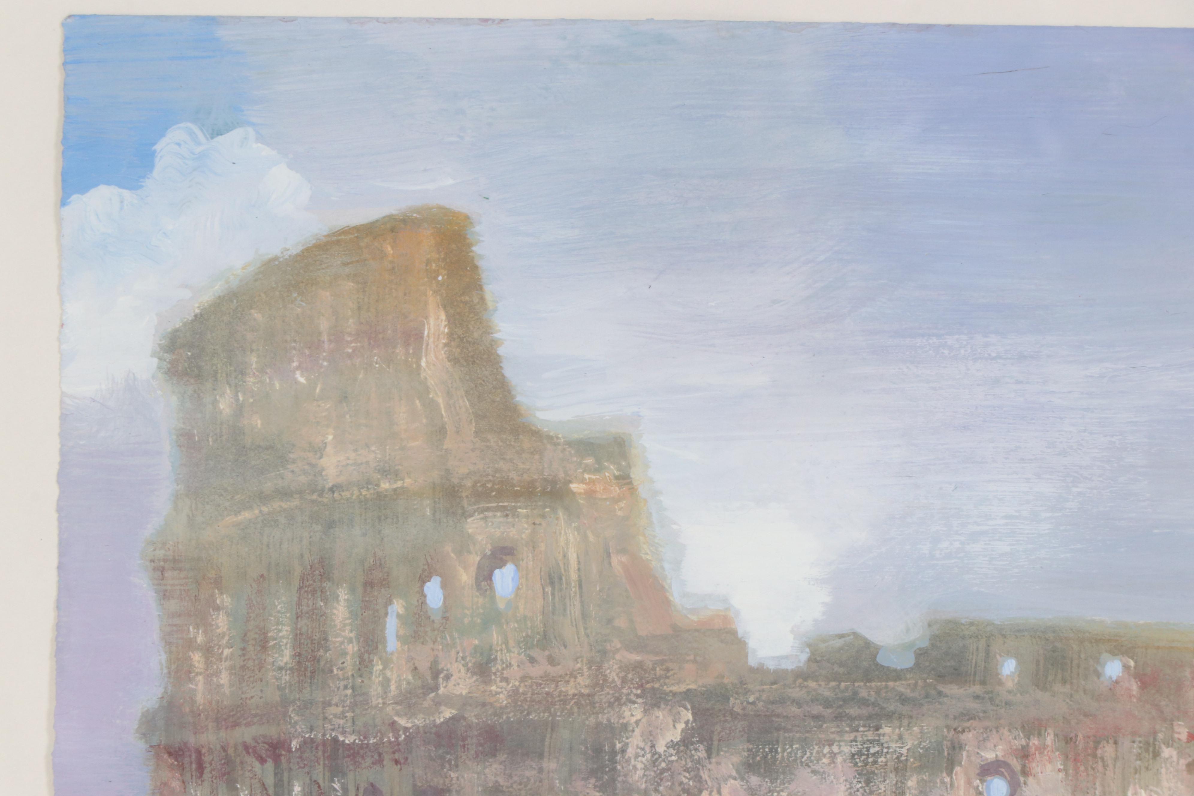 Han Xin Gouache Painting of Roman Coliseum