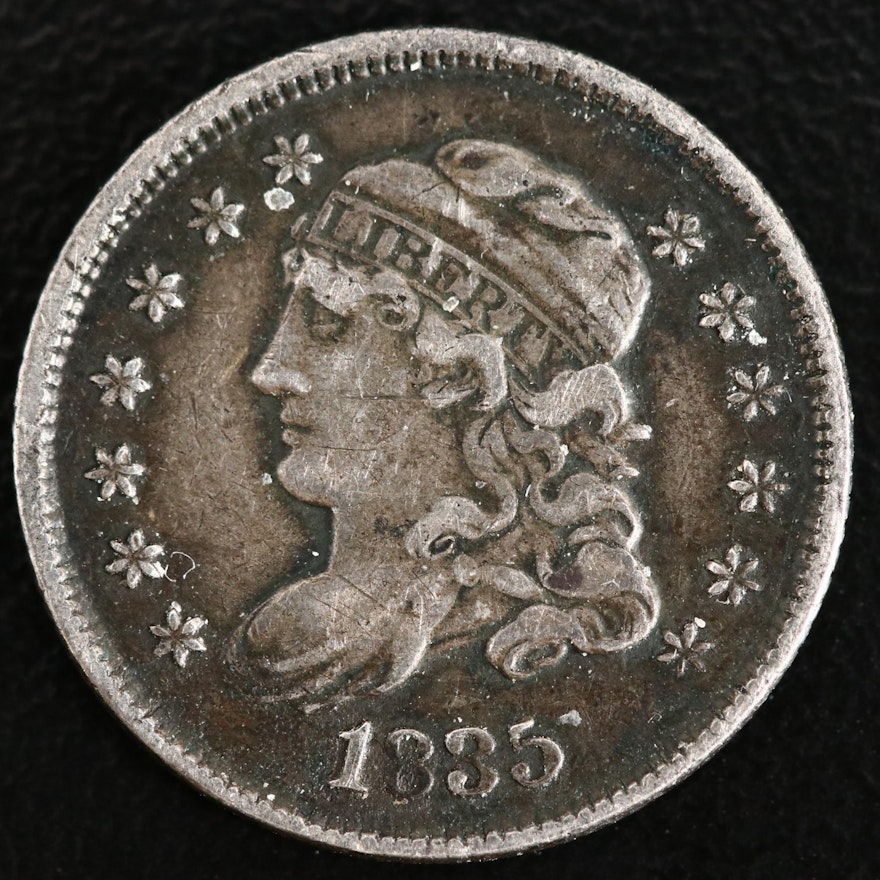 1835 Capped Liberty Silver Half Dime