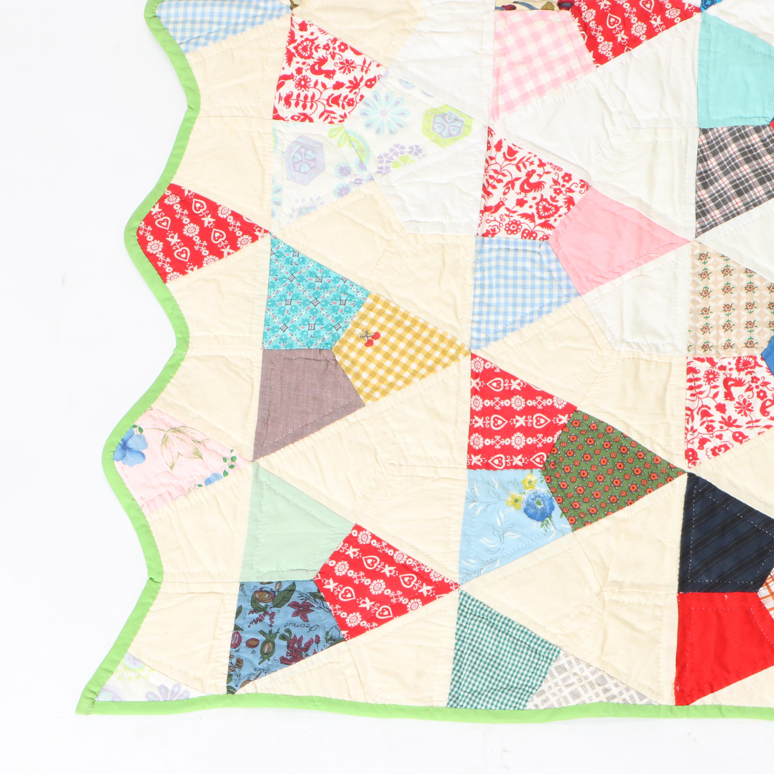 Handcrafted Pieced Equilateral Triangle Quilts, 20th Century