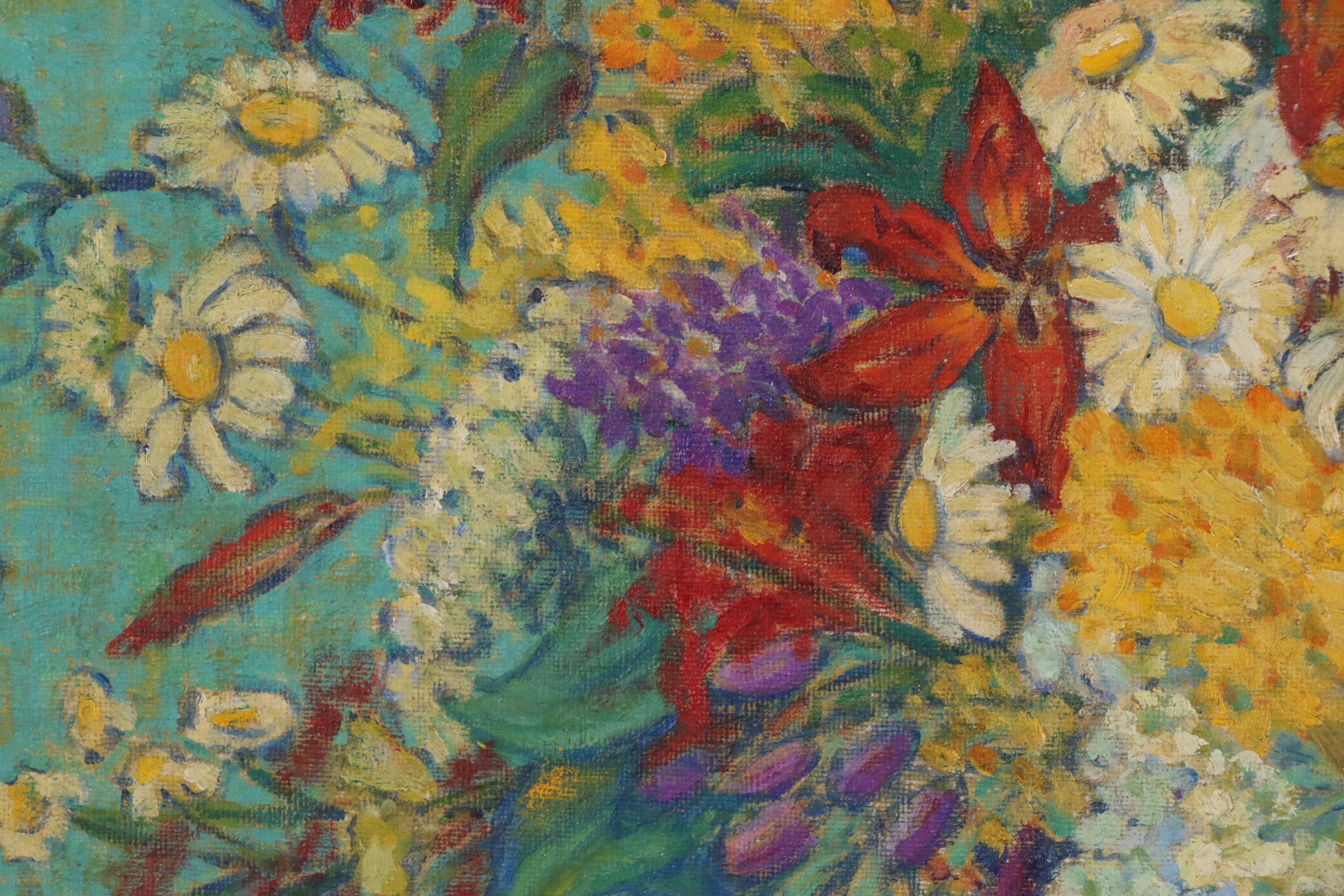 Mary E. Marshall Floral Still Life Oil Painting, Early 20th Century