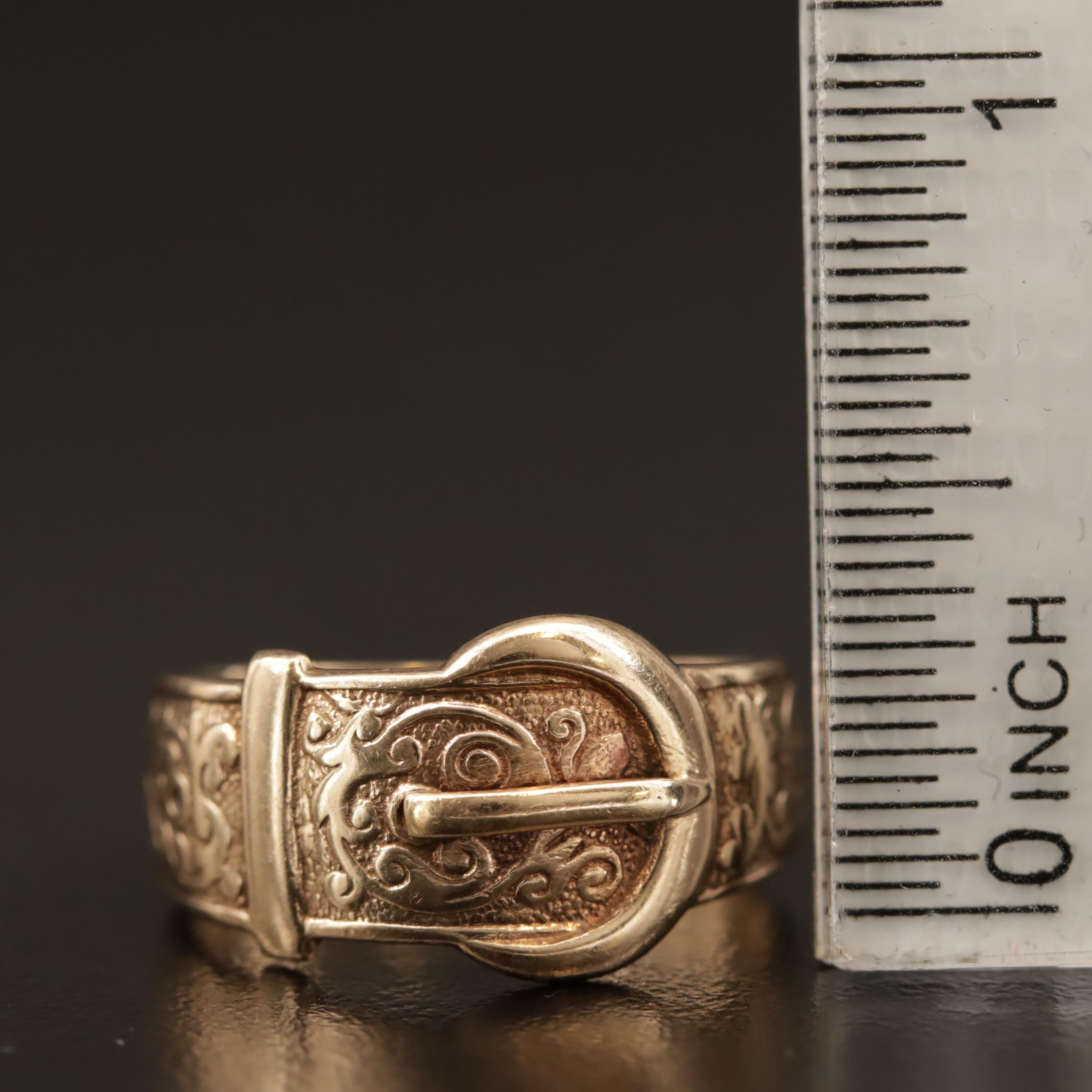 Vintage William J Pellow 9K Buckle Band