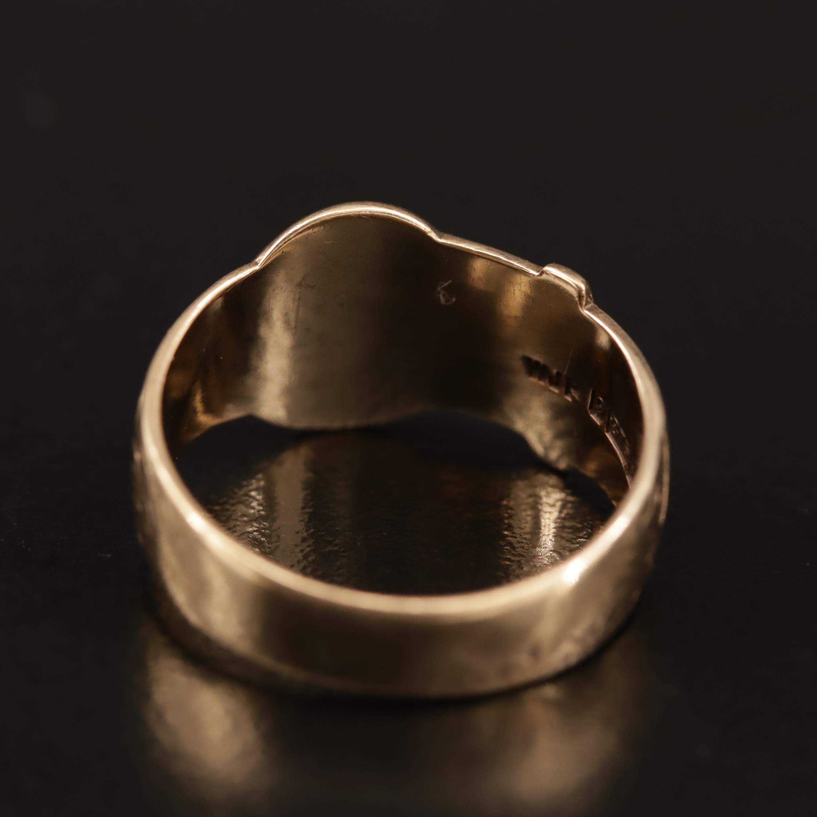 Vintage William J Pellow 9K Buckle Band