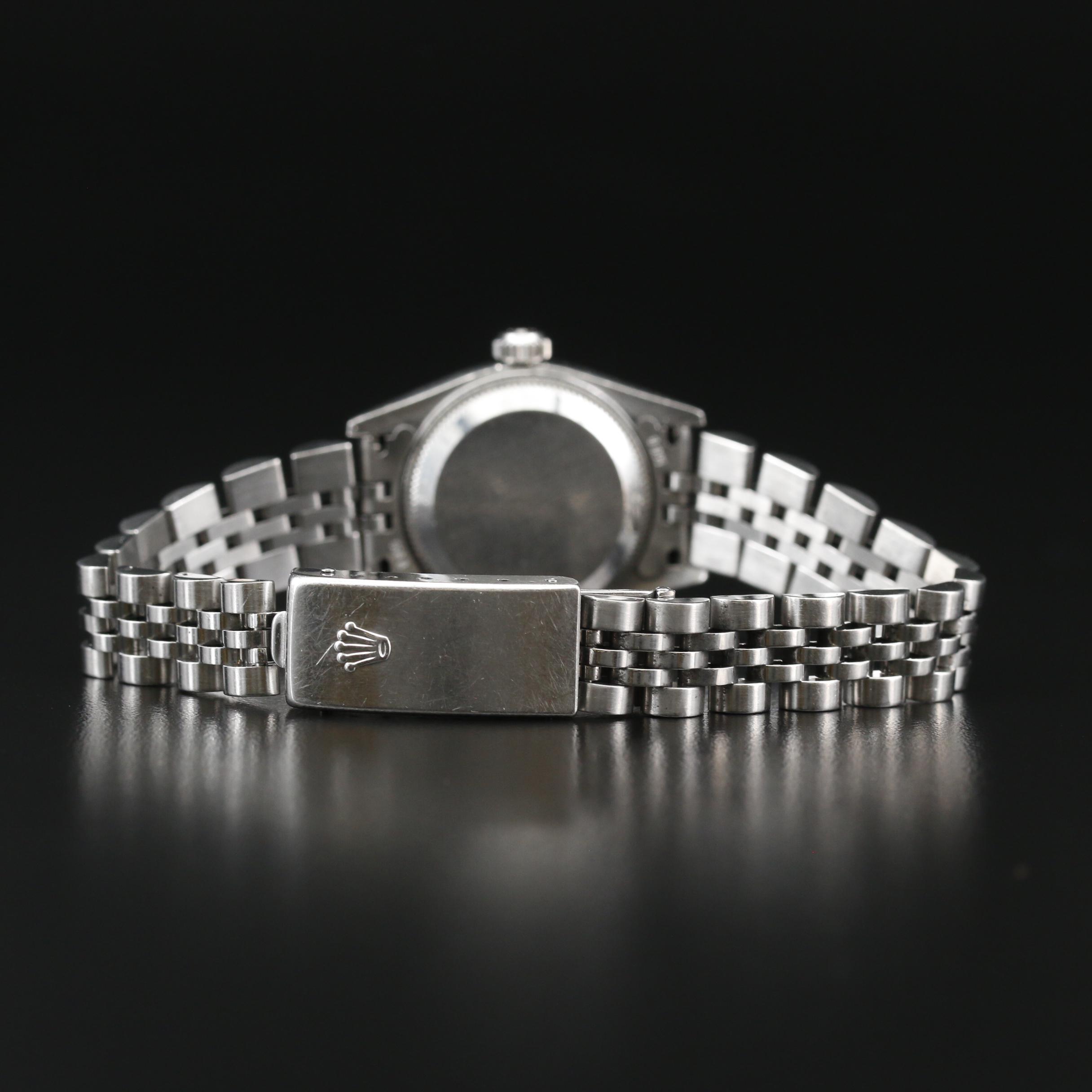 2004 Rolex Datejust Silver Roman Dial Watch with 18K Bezel