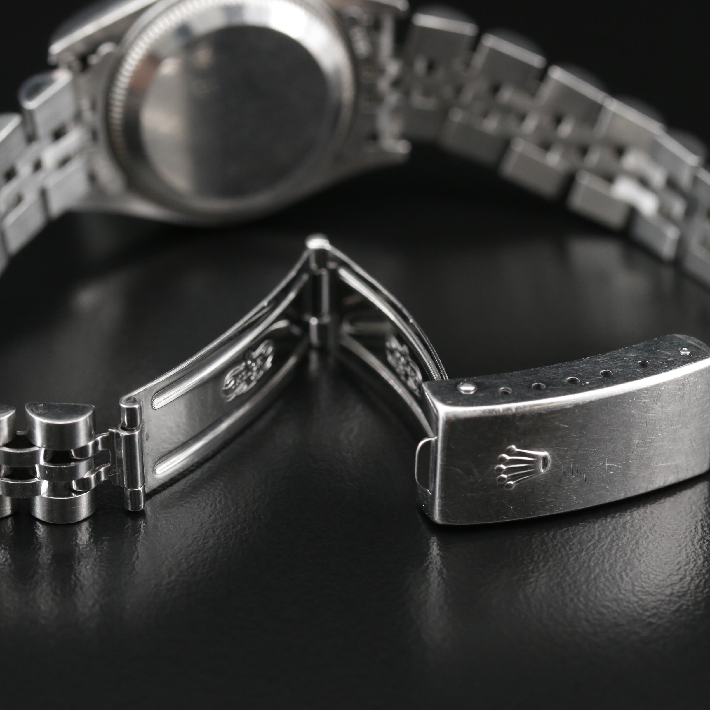 2004 Rolex Datejust Silver Roman Dial Watch with 18K Bezel