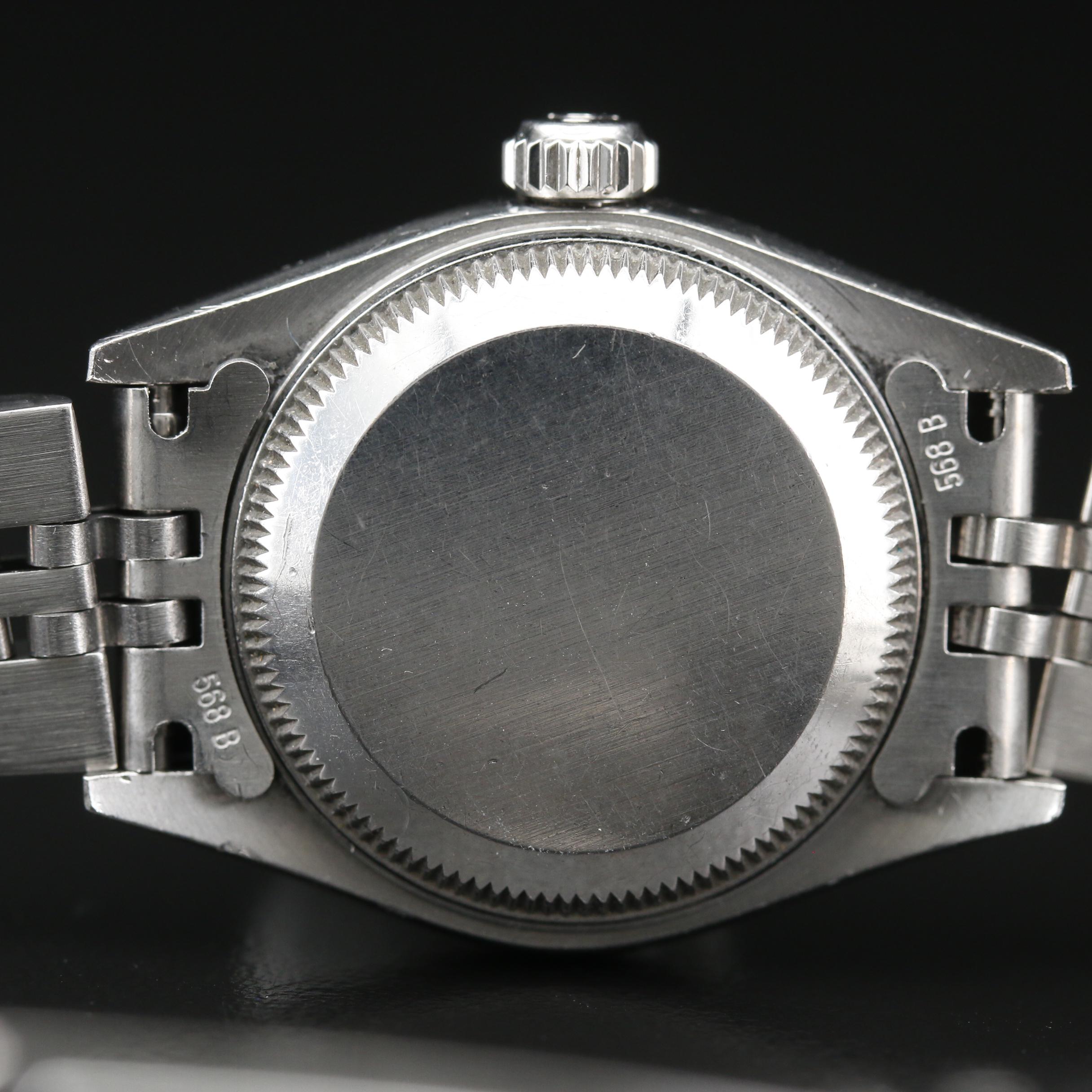 2004 Rolex Datejust Silver Roman Dial Watch with 18K Bezel