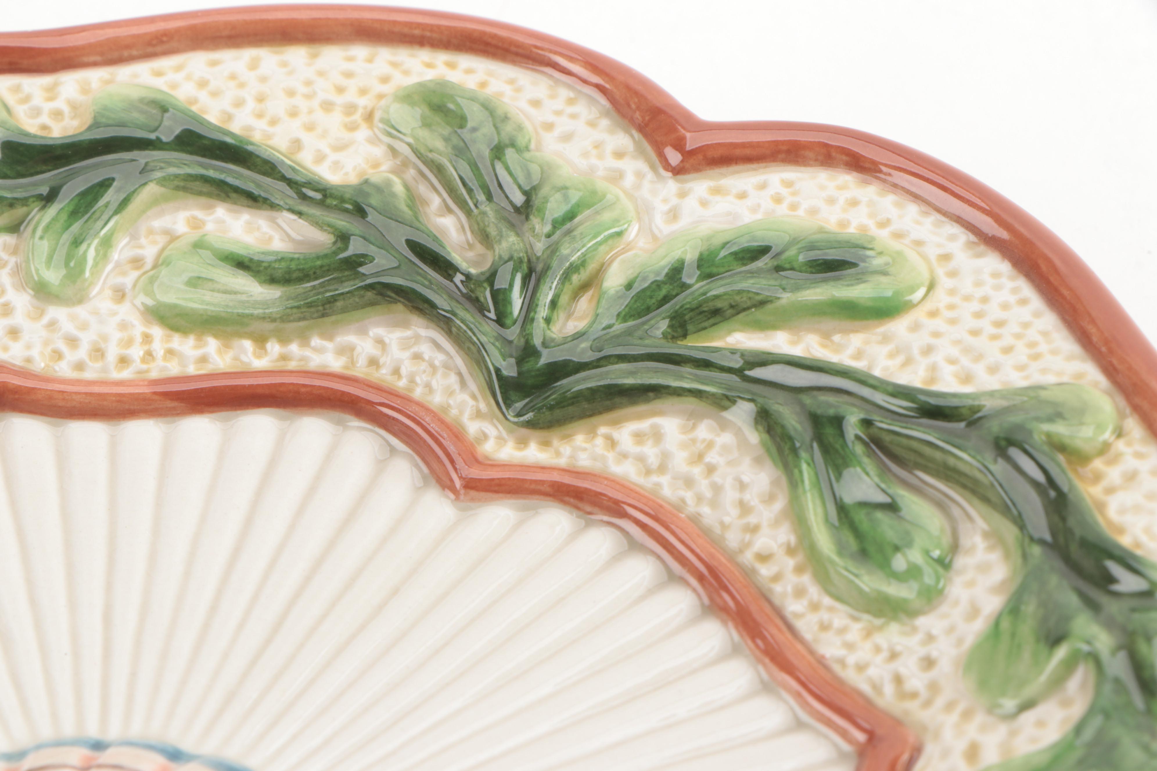 Fitz and Floyd Exotic Jungle Clock, Fish Collection Canapé Plates