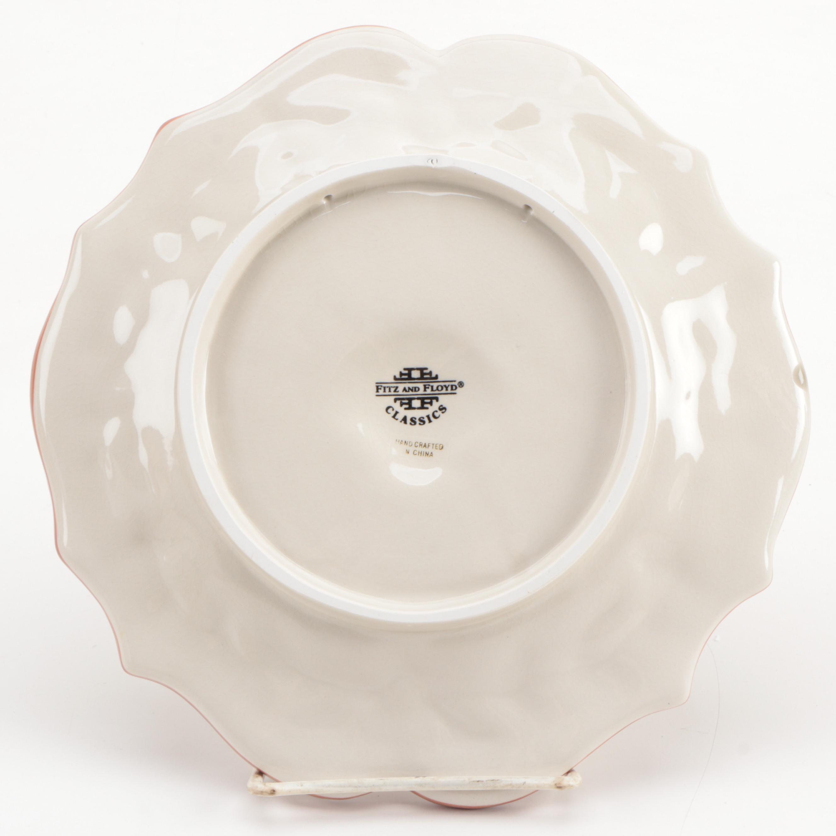 Fitz and Floyd Exotic Jungle Clock, Fish Collection Canapé Plates