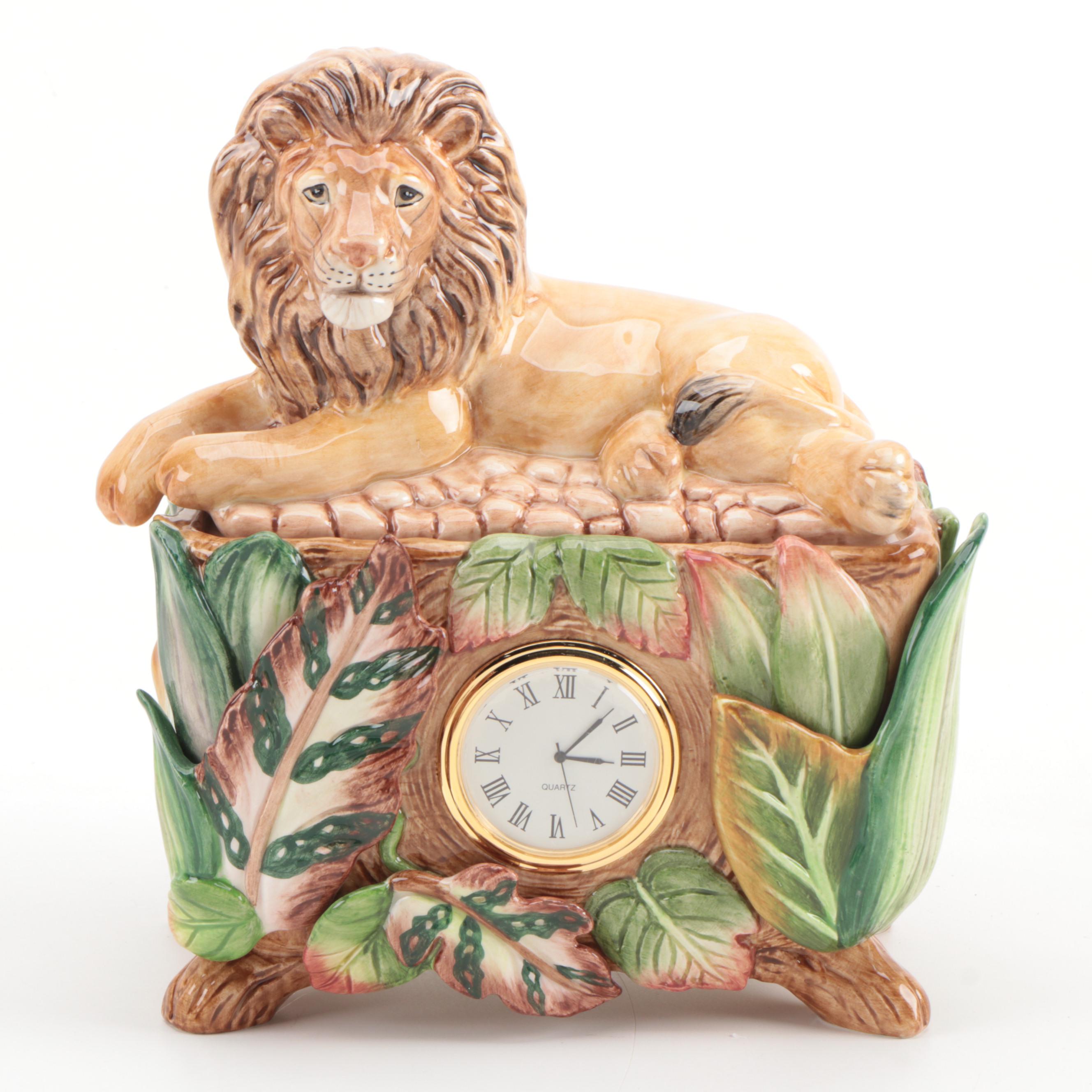 Fitz and Floyd Exotic Jungle Clock, Fish Collection Canapé Plates