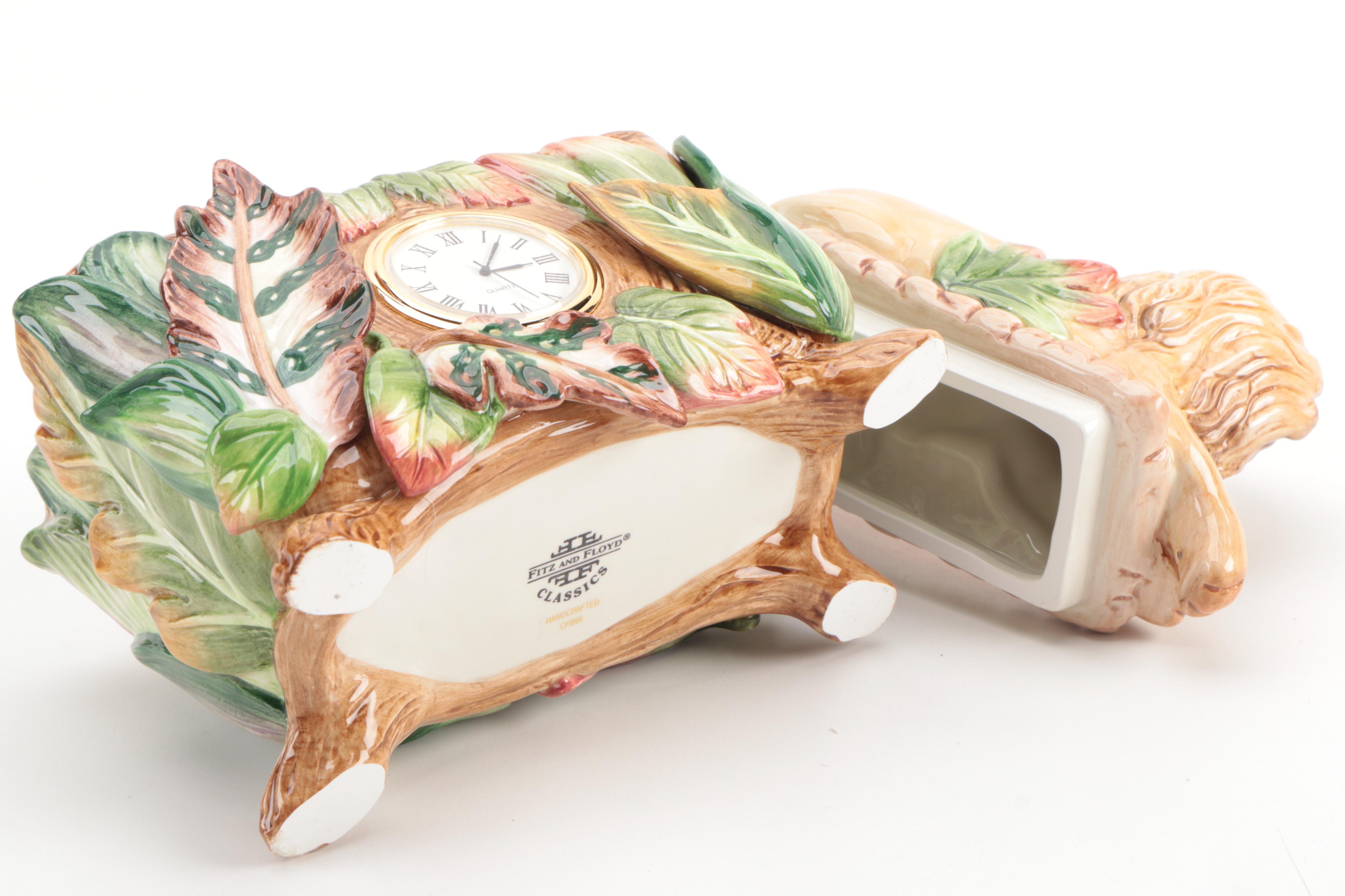 Fitz and Floyd Exotic Jungle Clock, Fish Collection Canapé Plates