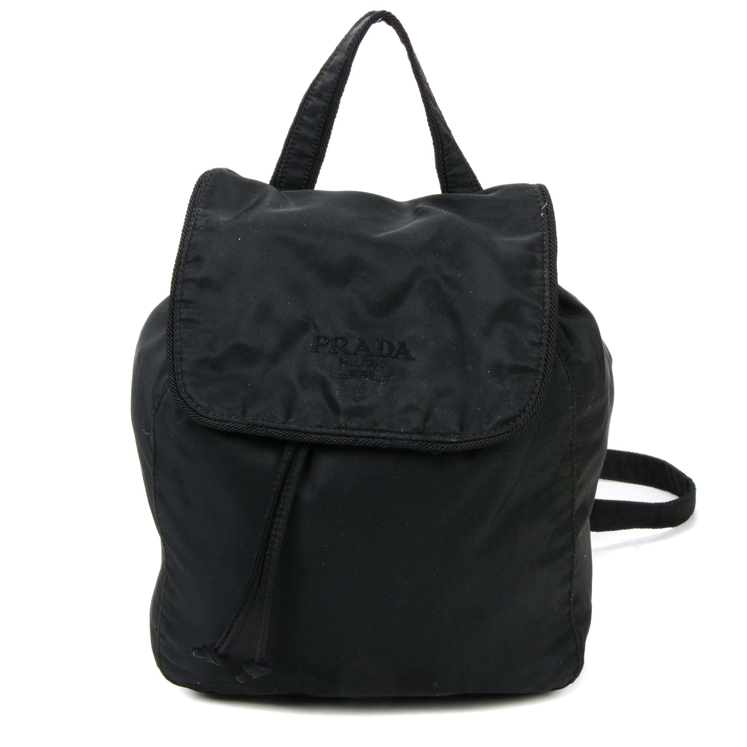 Prada Backpack Purse in Black Tessuto Nylon