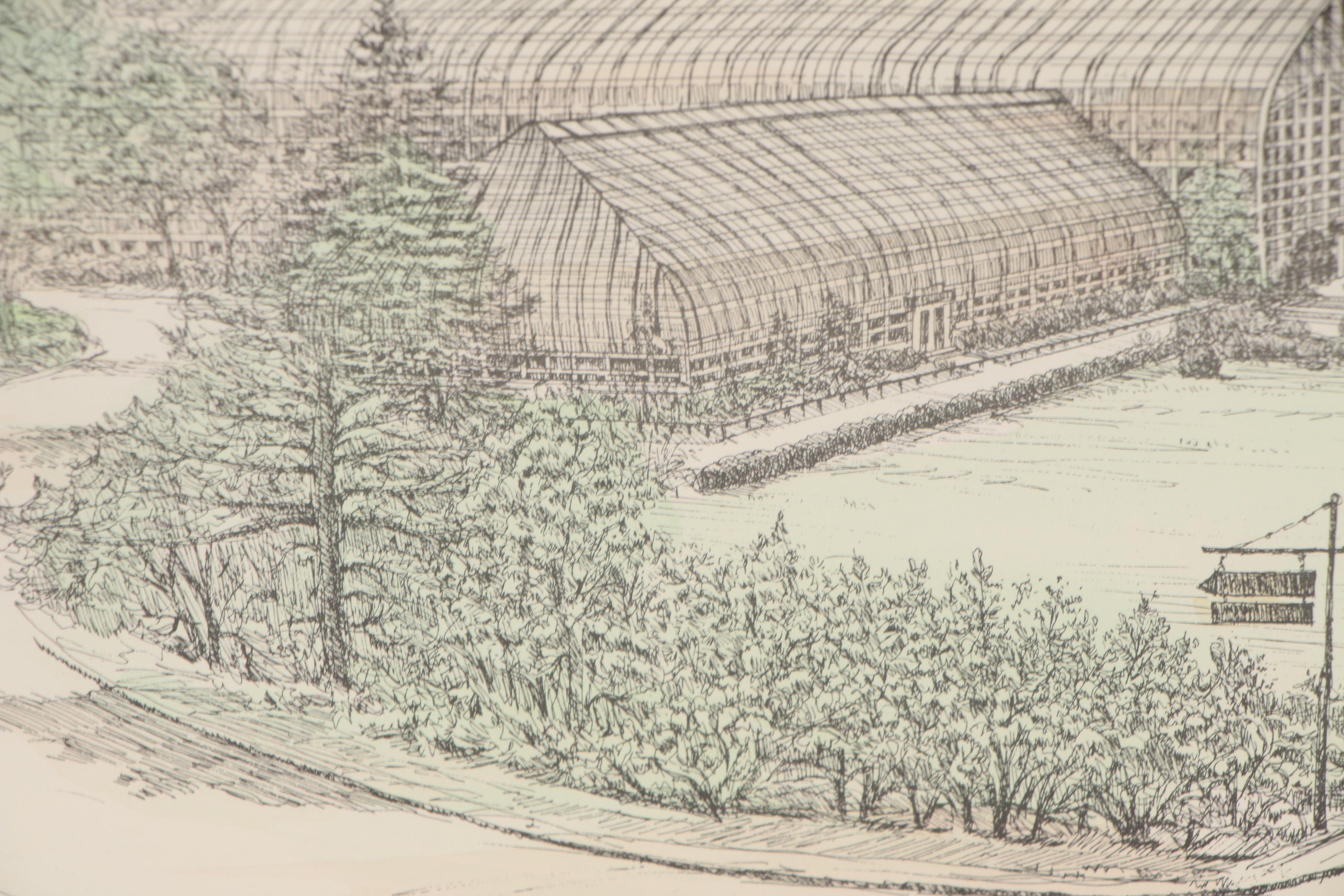 Paul Blackwell Hand-Colored Lithographs of Cincinnati Landmarks