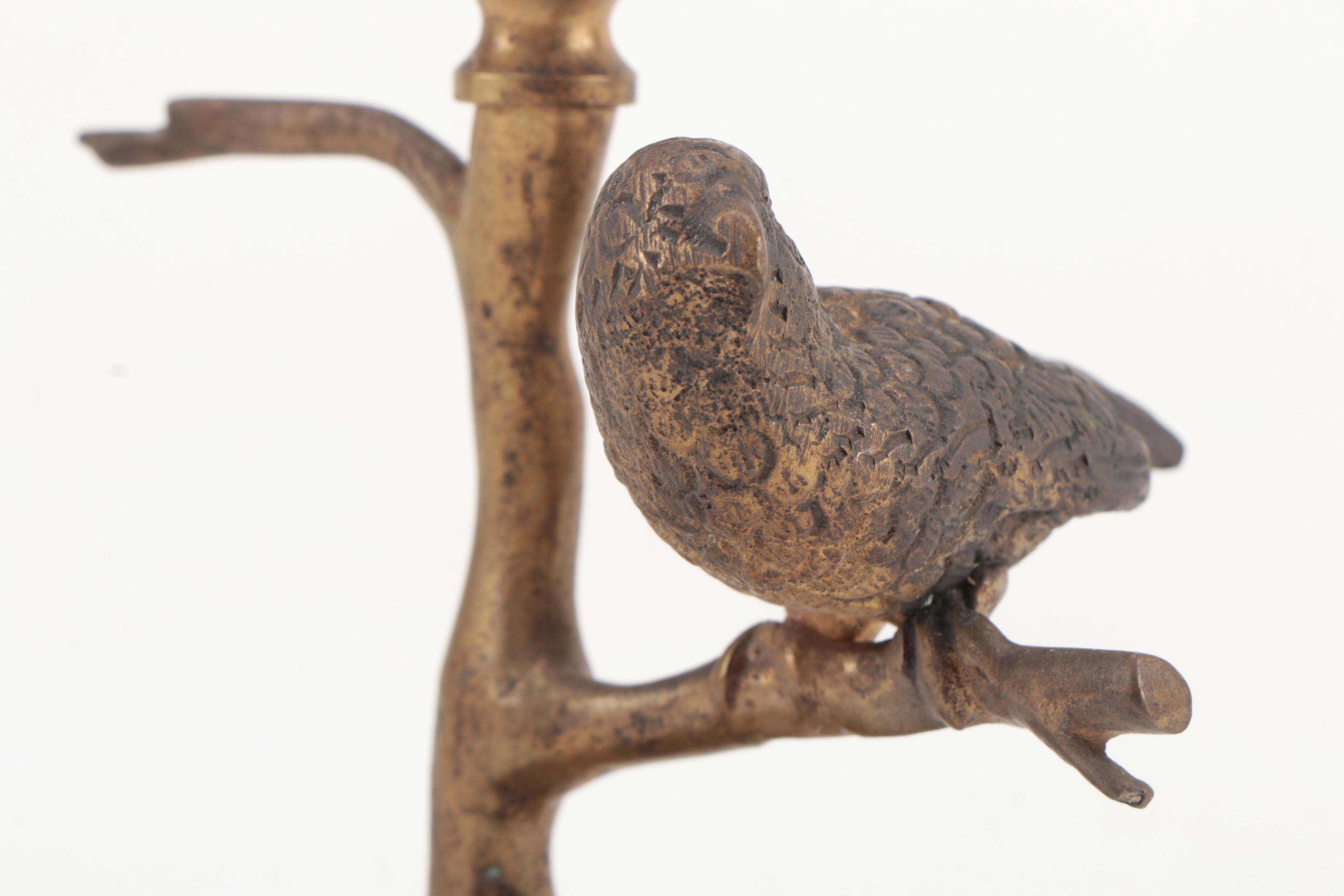 Bronze and Iron Animal Shaped Candle Holders,  Late 20th Century