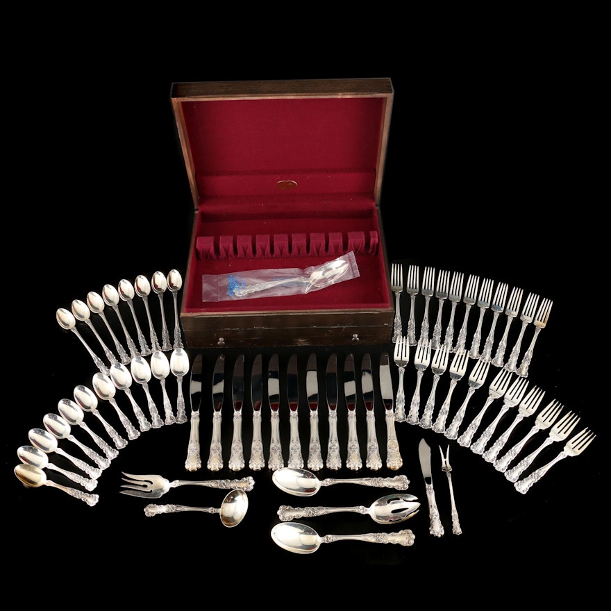 Gorham "Buttercup" Sterling Silver Flatware and Serving Utensils, 20th C.