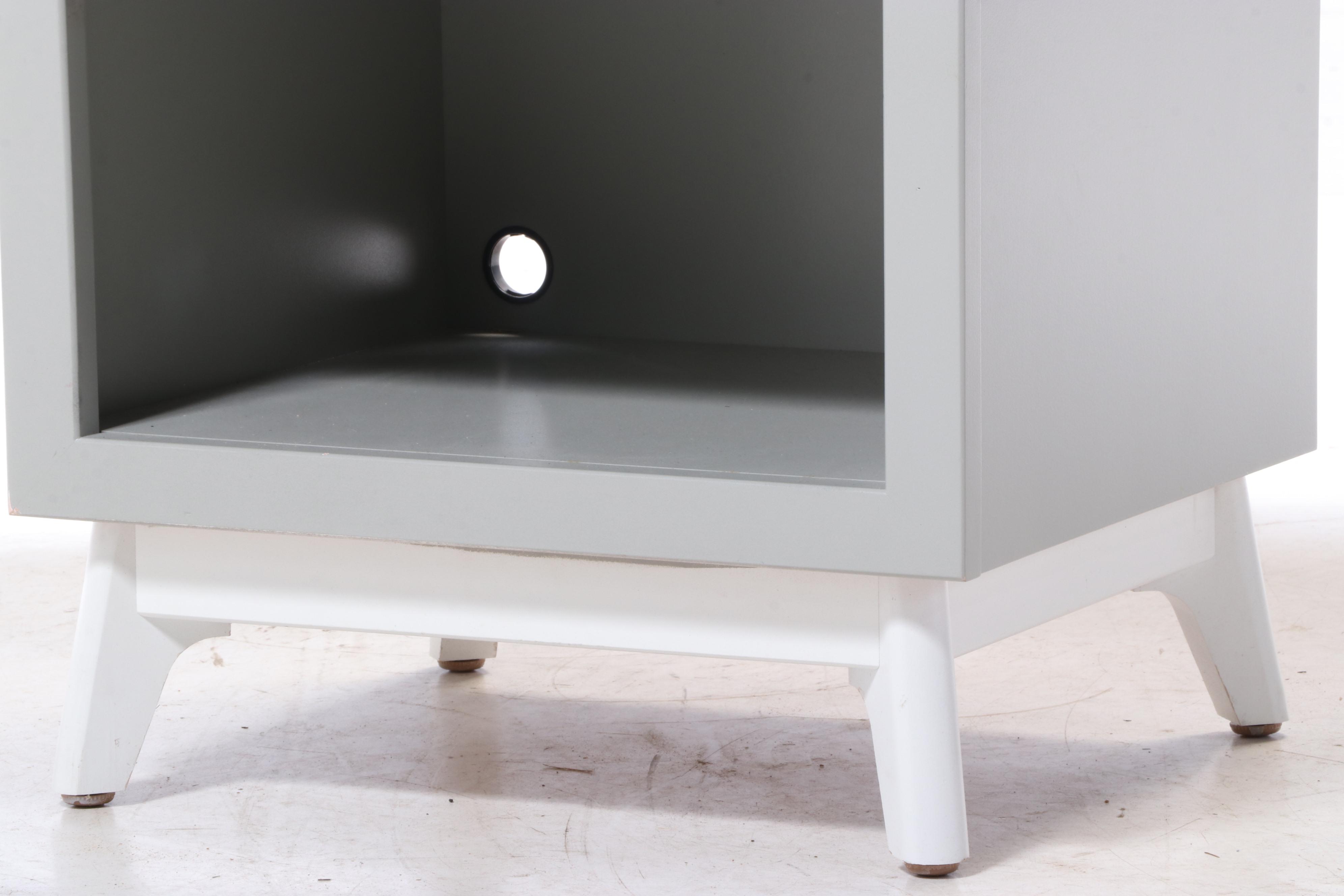 Stanley Furniture "Young America" Grey and White-Painted Nightstand