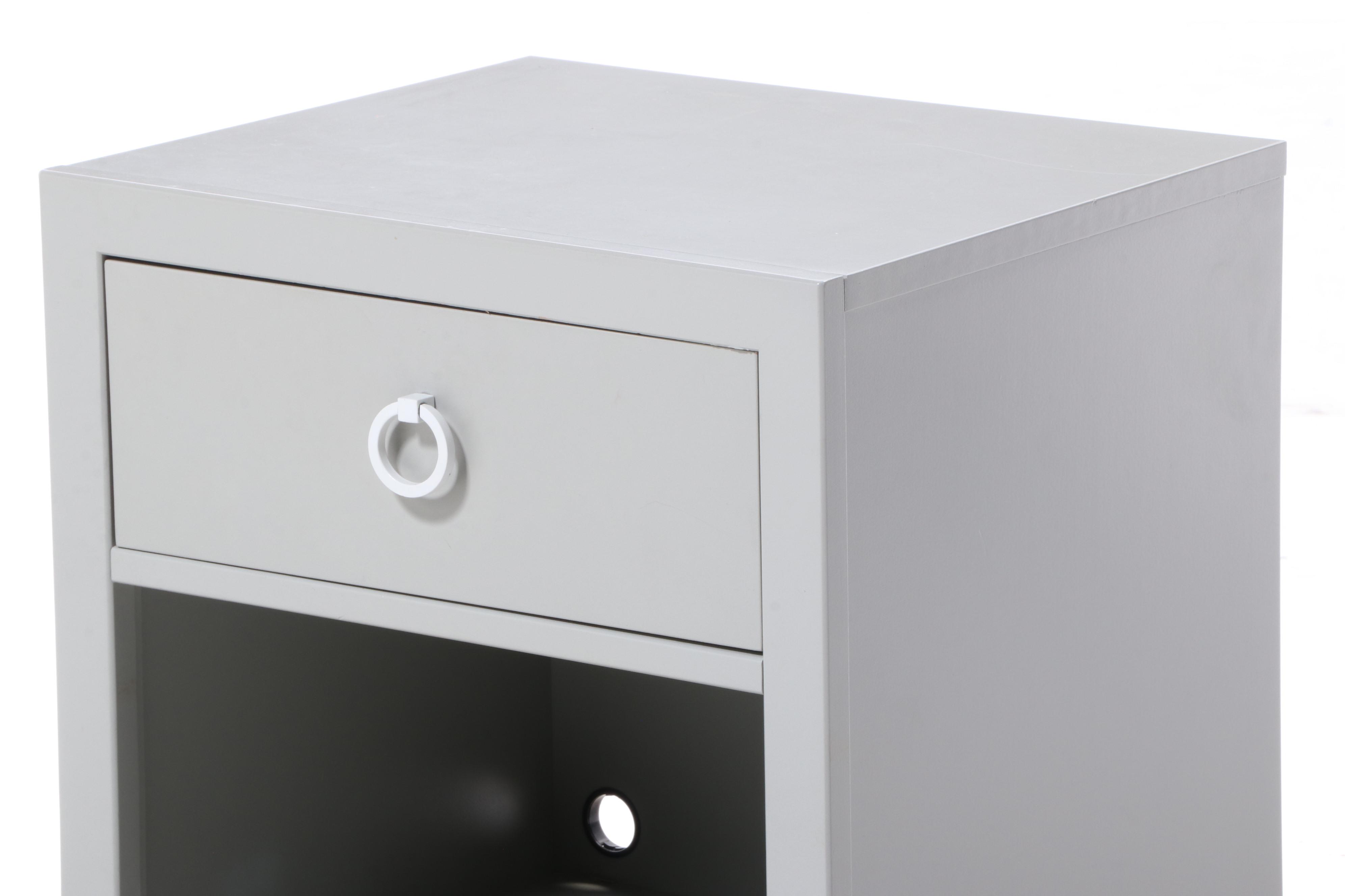 Stanley Furniture "Young America" Grey and White-Painted Nightstand