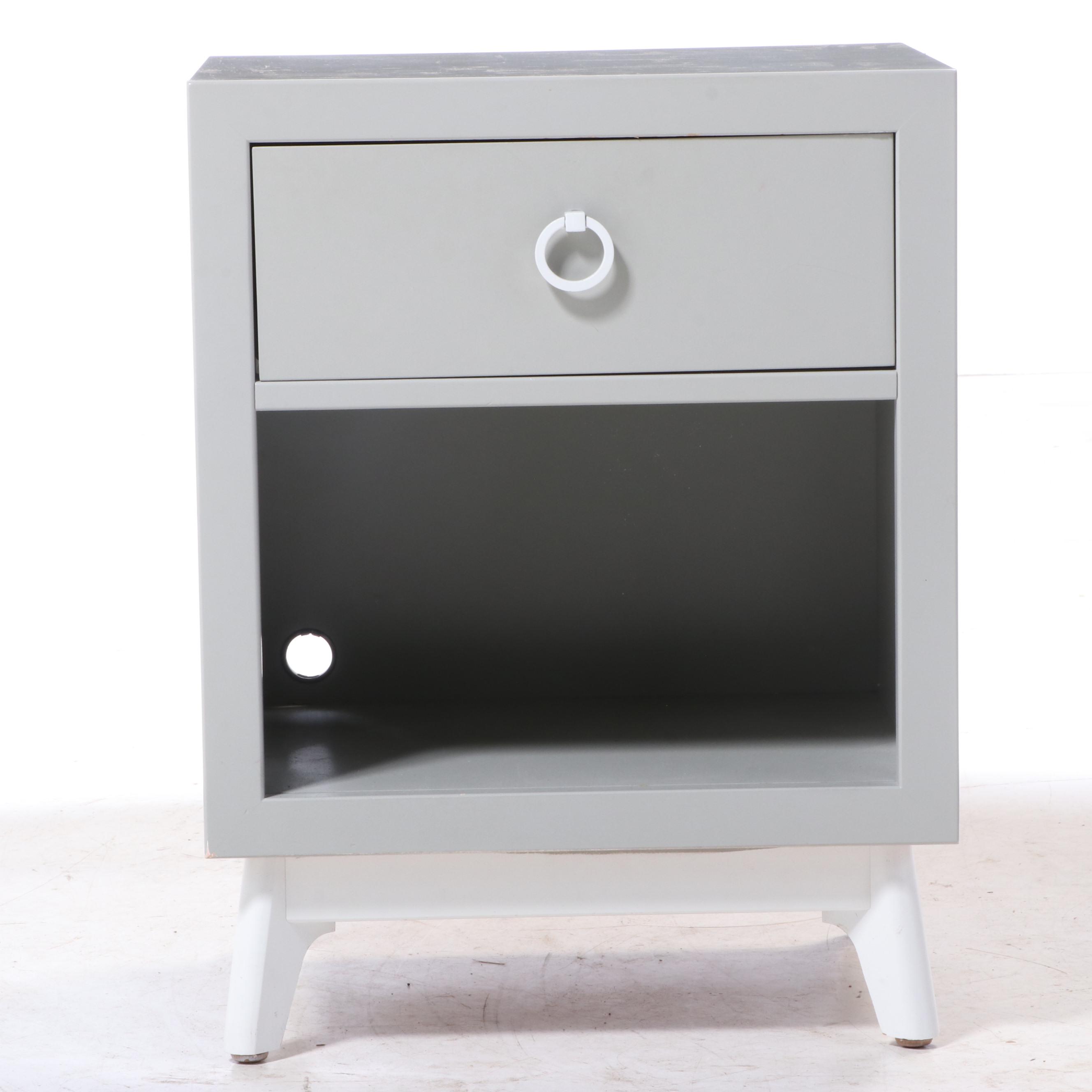Stanley Furniture "Young America" Grey and White-Painted Nightstand