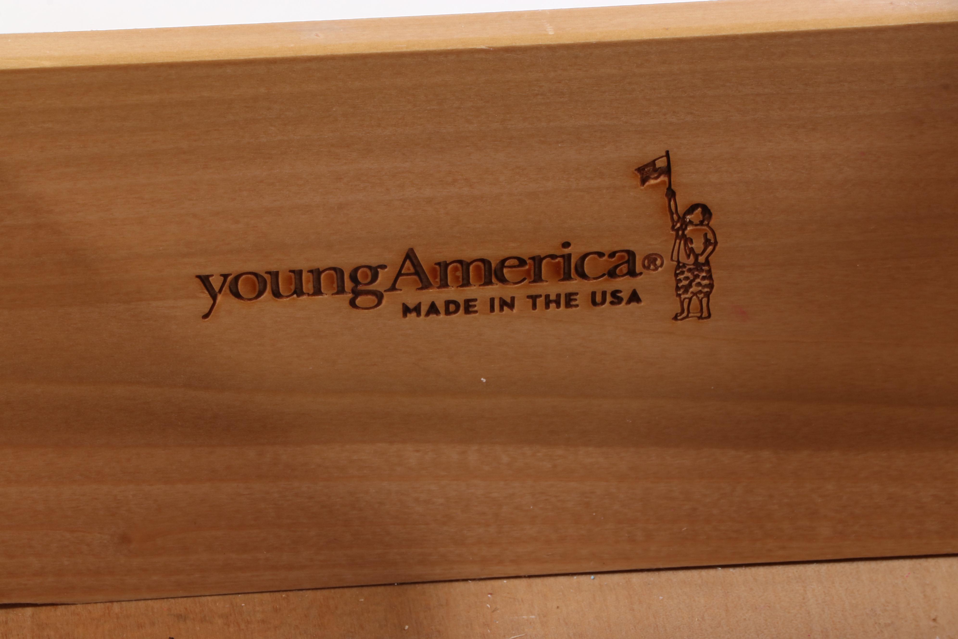 Stanley Furniture "Young America" Grey and White-Painted Nightstand