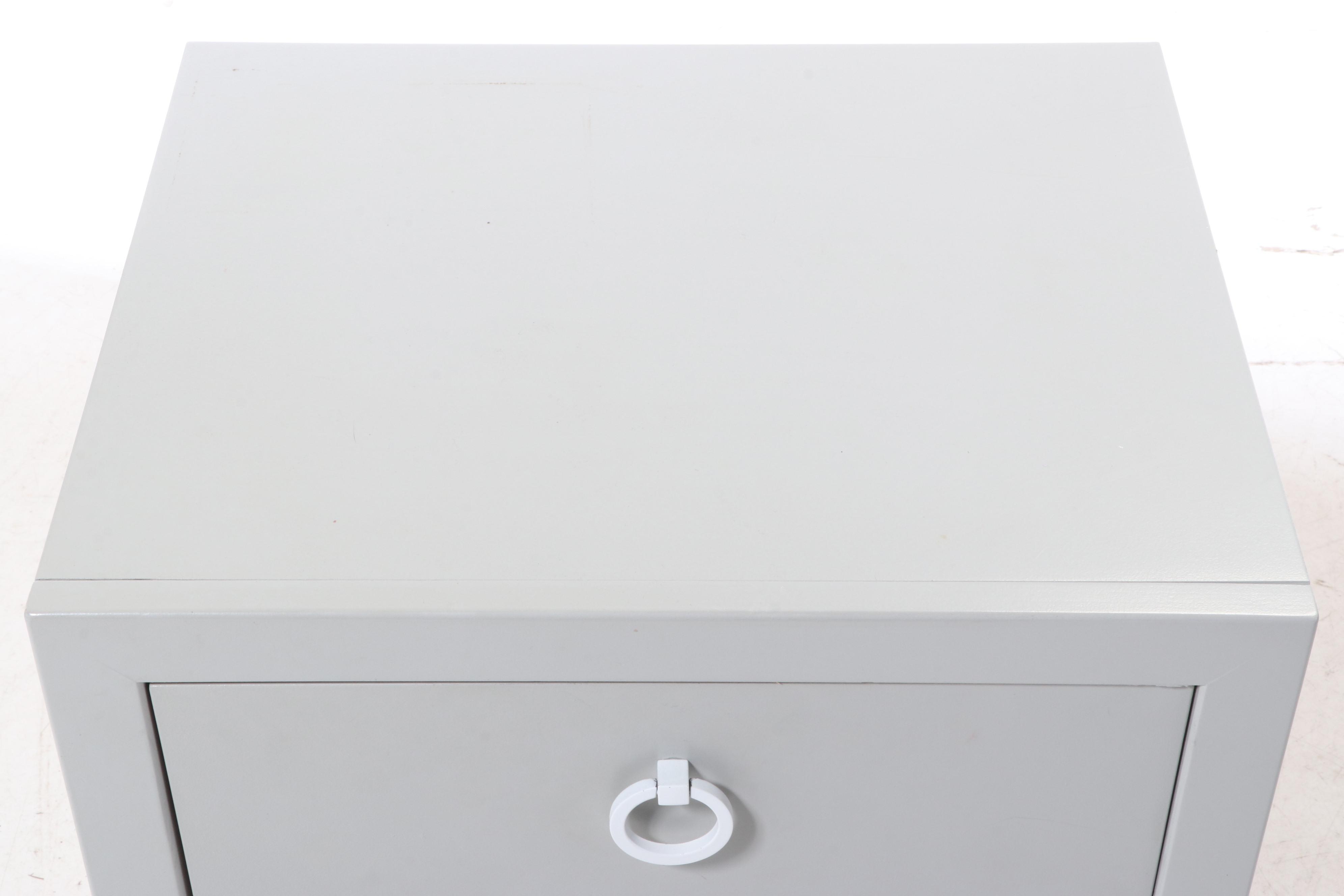 Stanley Furniture "Young America" Grey and White-Painted Nightstand