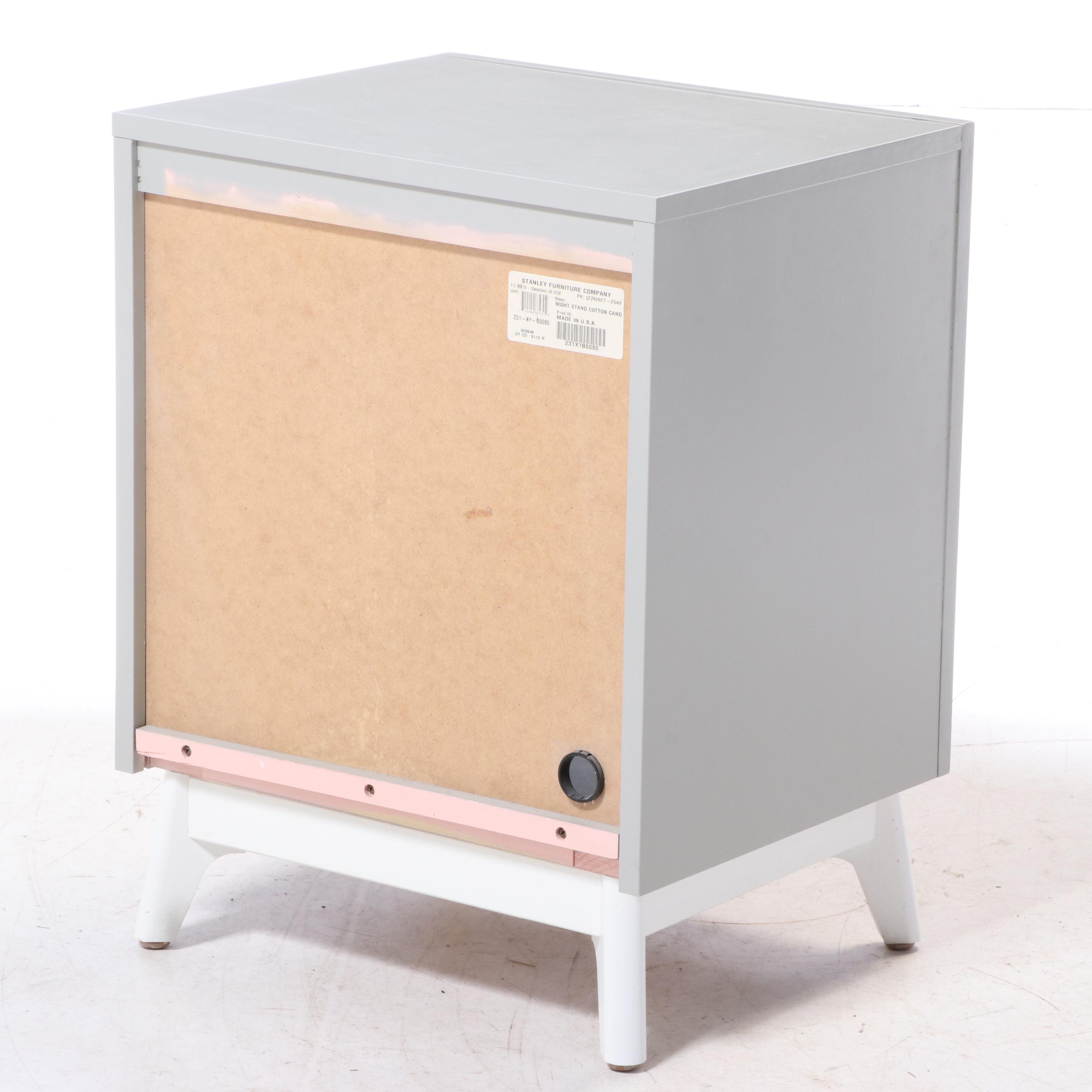 Stanley Furniture "Young America" Grey and White-Painted Nightstand
