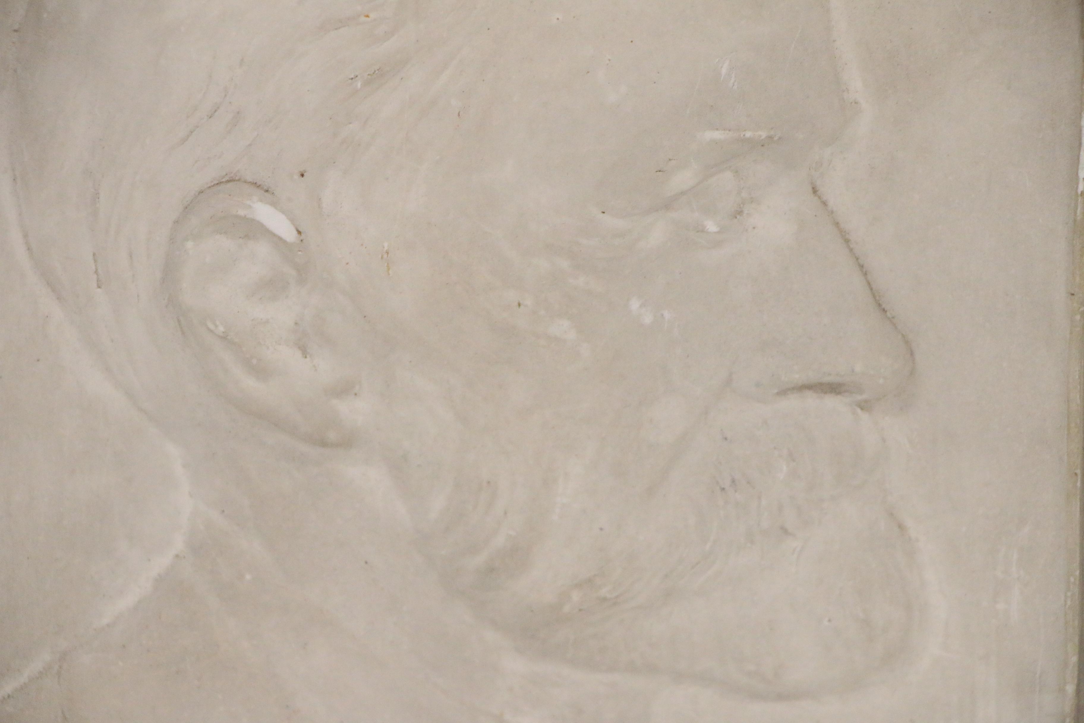 Plaster Relief Panel of Alfred Bernhard Nobel