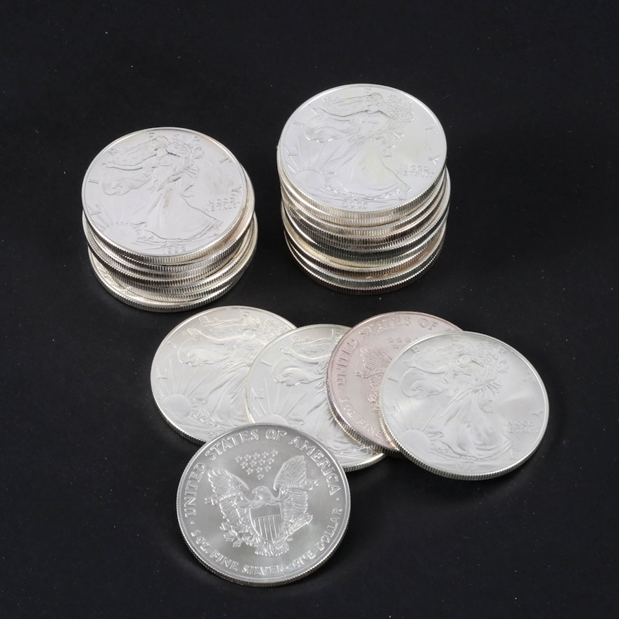 Better Date 1994, 1996 and First Year 1986 Bullion Silver Eagle $1 Coins